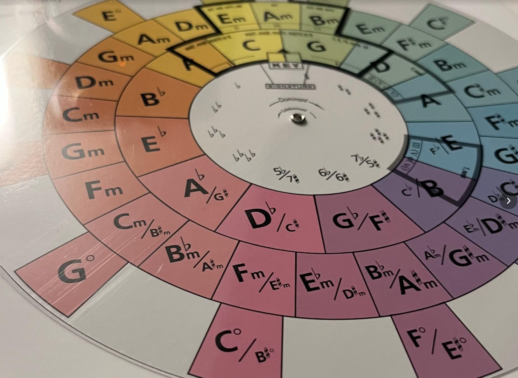 The Chord Wheel: The Ultimate Tool for All Musicians | Music Theory Learning Tool for Guitar Piano and All Instruments | Visual Guide to Chord Progressions and Key Changes - Customer Photo 2