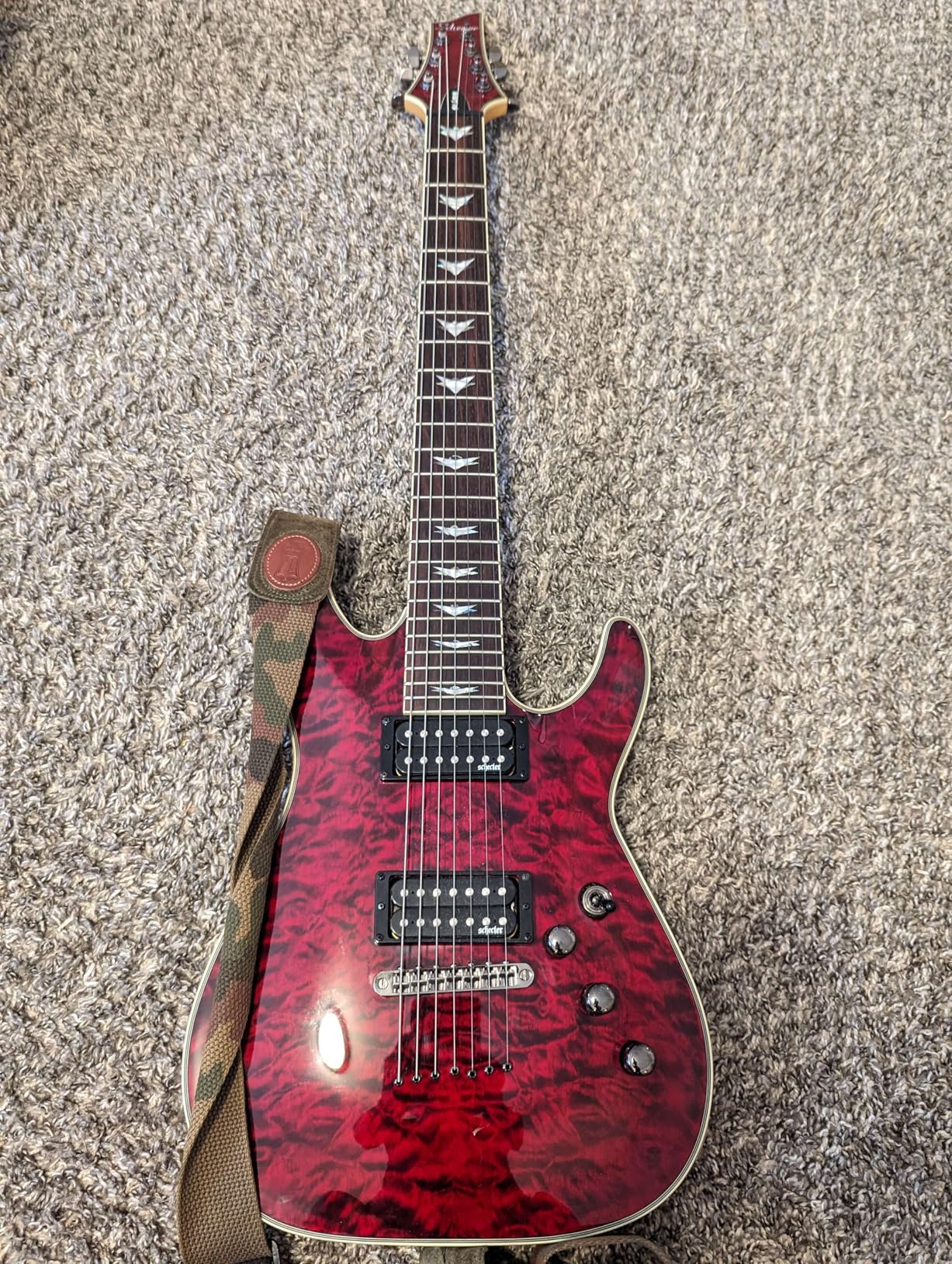 Schecter Omen Extreme-7 Electric Guitar - Black Cherry - Customer Photo 3