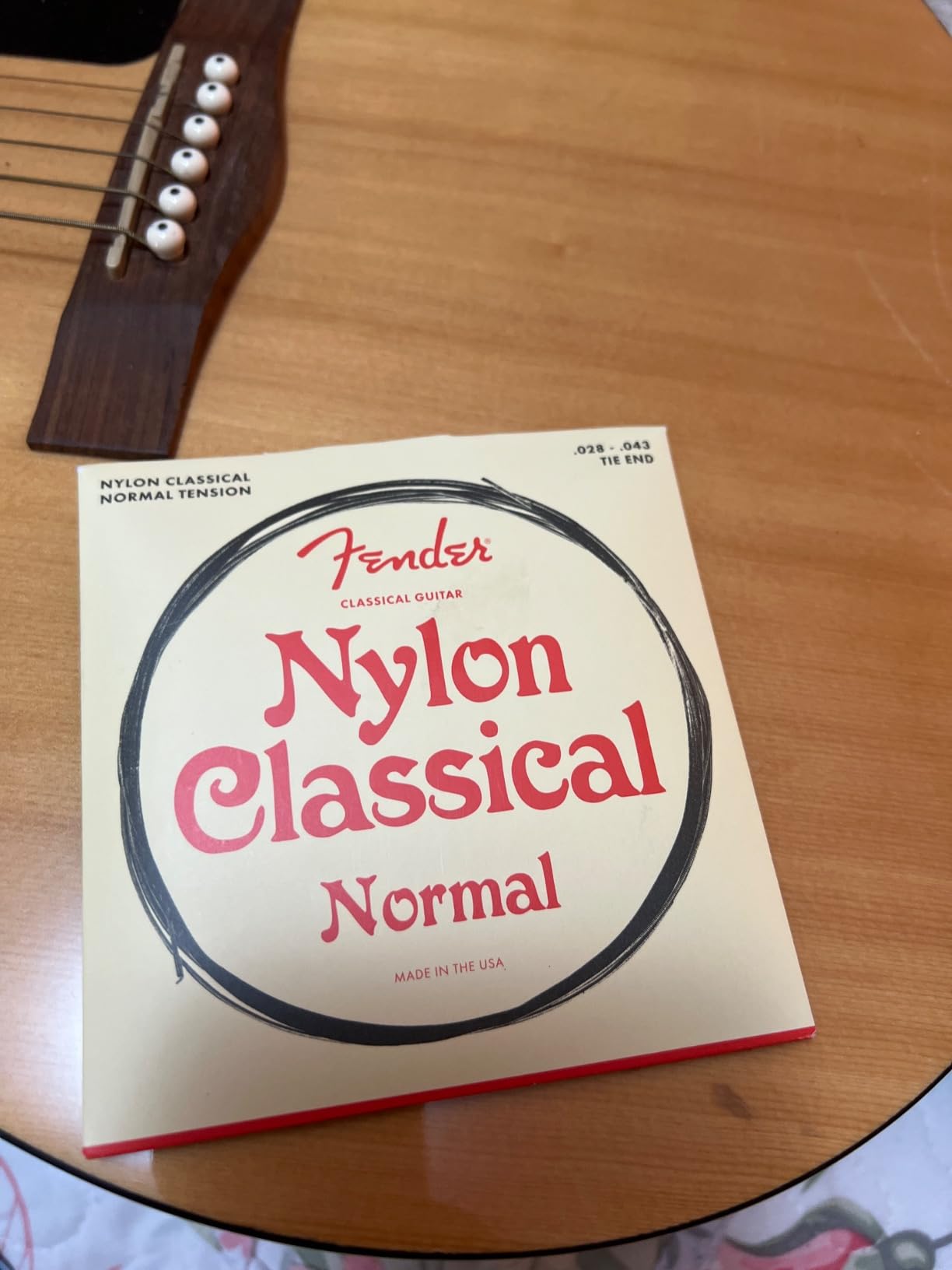 Fender Nylon Acoustic Strings, 100 Clear/Silver, Tie End .028-.043 - Customer Photo 1