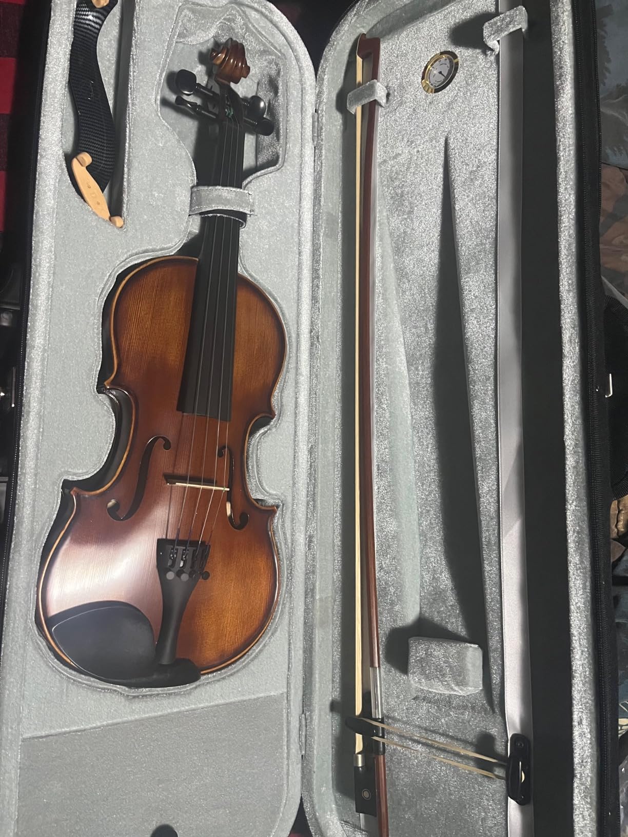 Bunnel Pupil Violin Outfit 4/4 Full Size Clearance By Kennedy Violins - Carrying Case and Accessories Included - Solid Maple Wood and Ebony Fittings RB300 Customer Review Bunnel Pupil Violin Outfit 4/4 Full Size Clearance By Kennedy Violins - Carrying Case and Accessories Included - Solid Maple Wood and Ebony Fittings RB300 - Customer Photo 1