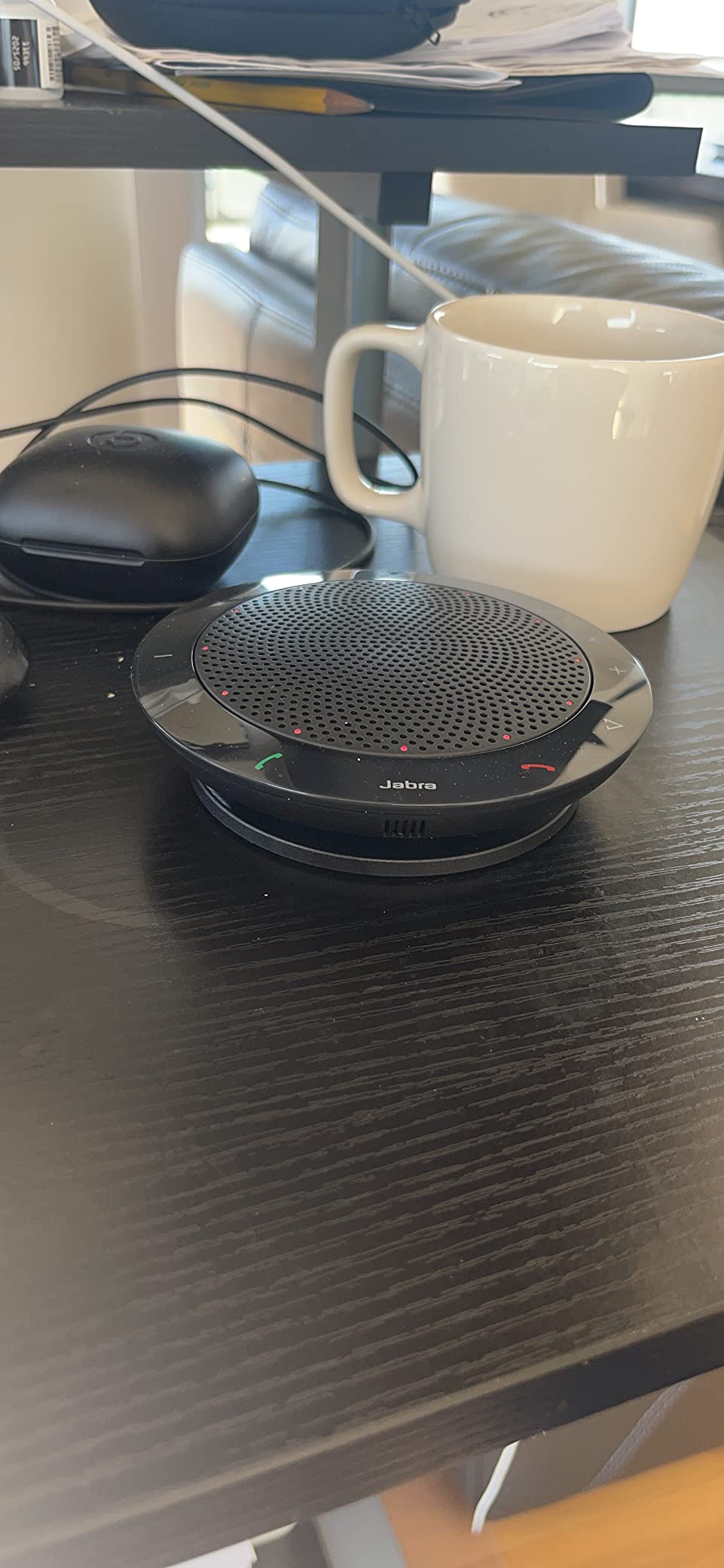 Jabra Speak 410 Corded Speakerphone for Softphones – Easy Setup, Portable USB Speaker for Holding Meetings Anywhere with Outstanding Sound Quality - Customer Photo 1
