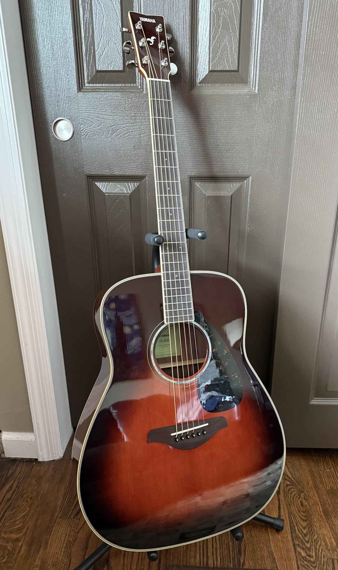 Yamaha FG830 Solid Top Folk Guitar, Natural Customer Review Yamaha FG830 Solid Top Folk Guitar, Natural - Customer Photo 3