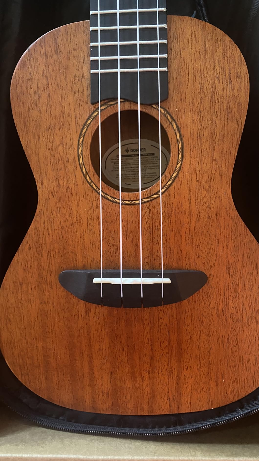 Donner Concert Ukulele Beginner Mahogany 23 Inch Ukelele Kit with Free Online Lesson Gig Bag Strap Nylon String Tuner Picks Cloth DUC-1 customer photo 2