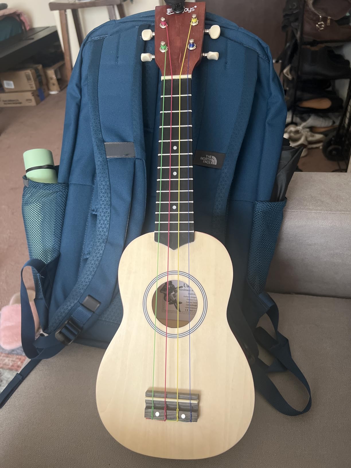 Everjoys Soprano Ukulele Beginner Pack-21 Inch w/Rainbow String Free Online Lesson Gig Bag Digital Tuner Pick All in One Kit - Customer Photo 1