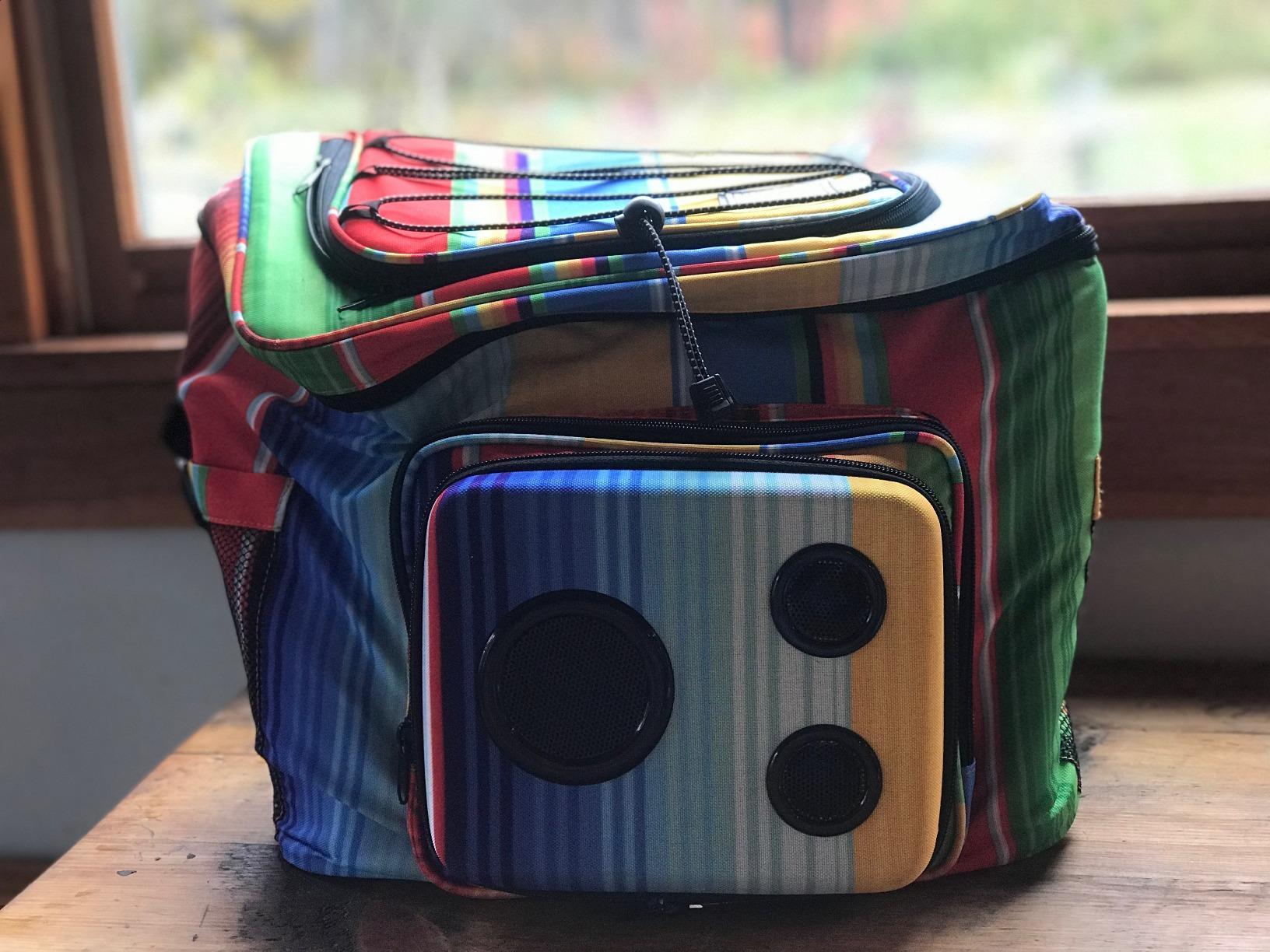 The #1 Cooler with Speakers & Subwoofer (Bluetooth, 20-Watt) for Parties/Festivals/Boat/Beach. Rechargeable Speaker Cooler, Works with iPhone & Android (Rainbow) - Customer Photo 2