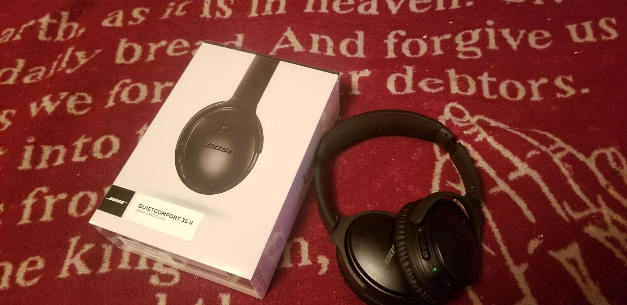 Bose QuietComfort 35 II Wireless Bluetooth Headphones, Noise-Cancelling, with Alexa Voice Control - Black - Customer Photo 2