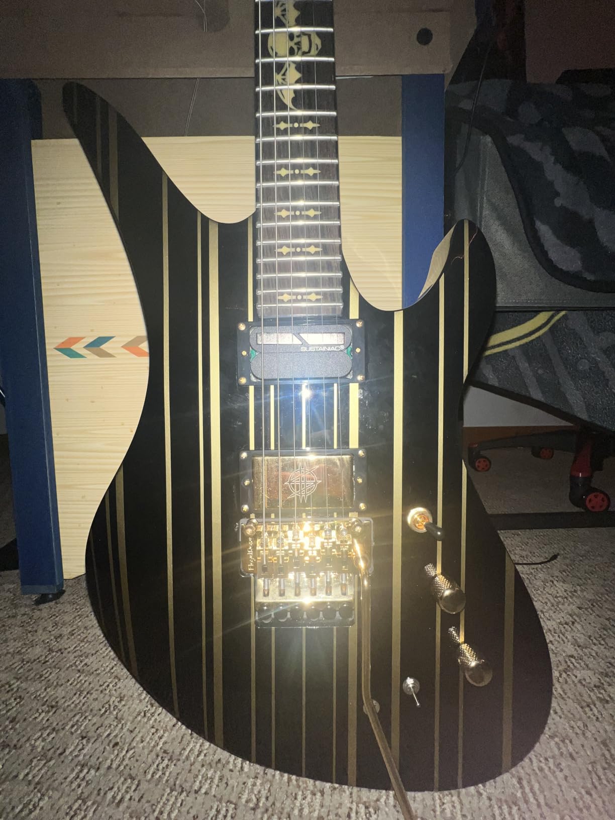 Schecter Synyster Gates Custom-S - Black with Silver Stripes - Customer Photo 1