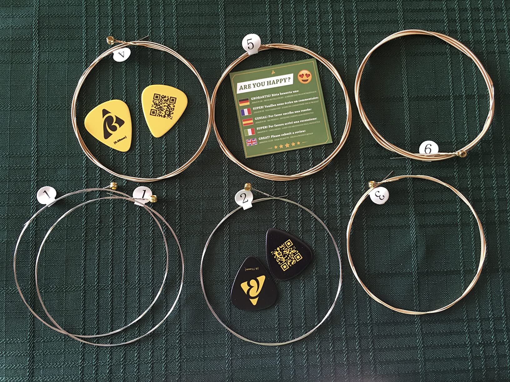 BELFORT® quality acoustic guitar strings - 6 string set - Premium coating with Phosphor Bronze (guitar strings acoustic 6 string set) BONUS: 4 Picks + 1 High E String - cuerdas para guitarra acustica Customer Review BELFORT® quality acoustic guitar strings - 6 string set - Premium coating with Phosphor Bronze (guitar strings acoustic 6 string set) BONUS: 4 Picks + 1 High E String - cuerdas para guitarra acustica - Customer Photo 1