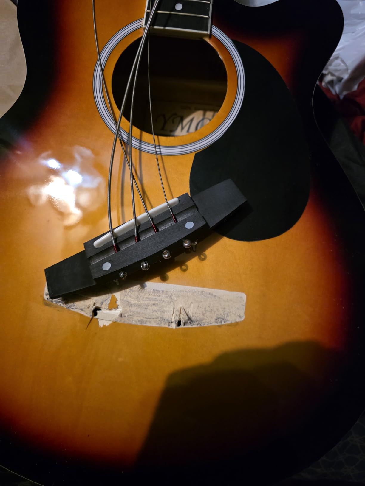YMC 4 Strings Cutaway Acoustic-Electric Bass Guitar With 4-Band Equalizer, Adjustable Truss Rod,Gig Bag,Strap,Picks-Blue Customer Review YMC 4 Strings Cutaway Acoustic-Electric Bass Guitar With 4-Band Equalizer, Adjustable Truss Rod,Gig Bag,Strap,Picks-Blue - Customer Photo 1