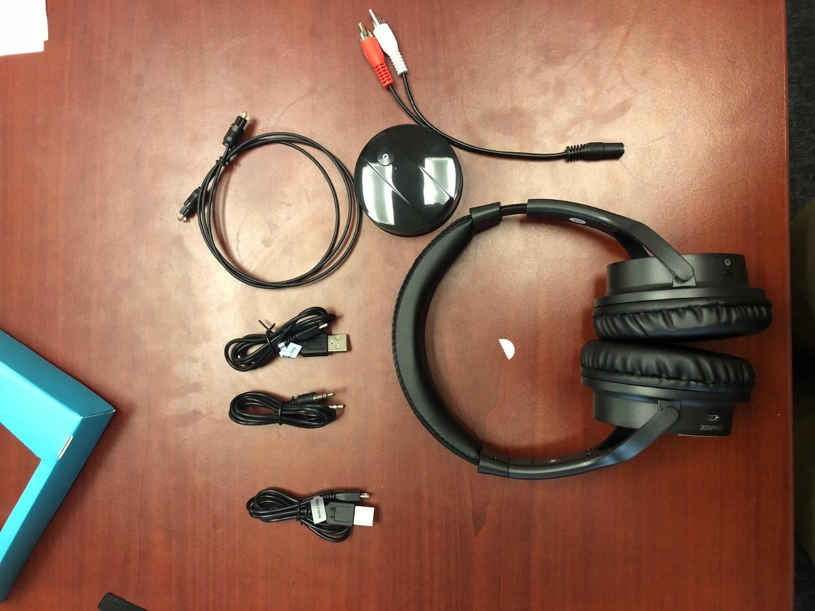 Own Zone by Sharper Image Over Ear TV Headphones, Wireless & Rechargeable, Compatible with TV, AUX, RCA, and Optimal Connections Transmits up to 100ft Range - Customer Photo 1