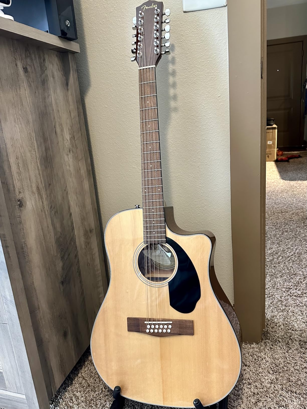 Fender CD-60SCE All-Mahogany Dreadnought Cutaway Acoustic Electric Guitar, with 2-Year Warranty, Fishman Pickup and Preamp System, Natural - Customer Photo 2
