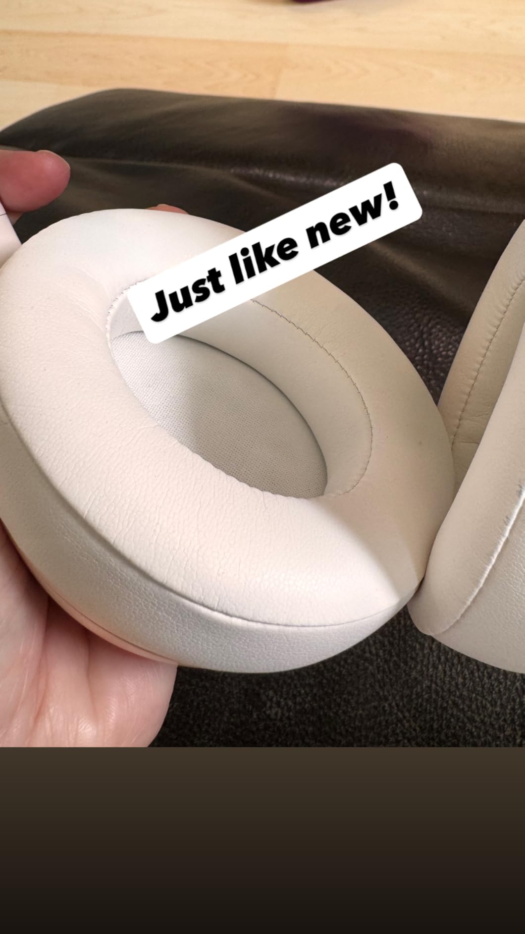 SoloWIT Replacement Ear Pads Cushions for Beats Studio 2.0 & 3 Wired/Wireless Over-Ear Headphones, Earpads with Soft Protein Leather, Noise Isolation Memory Foam (Black) - Customer Photo 1