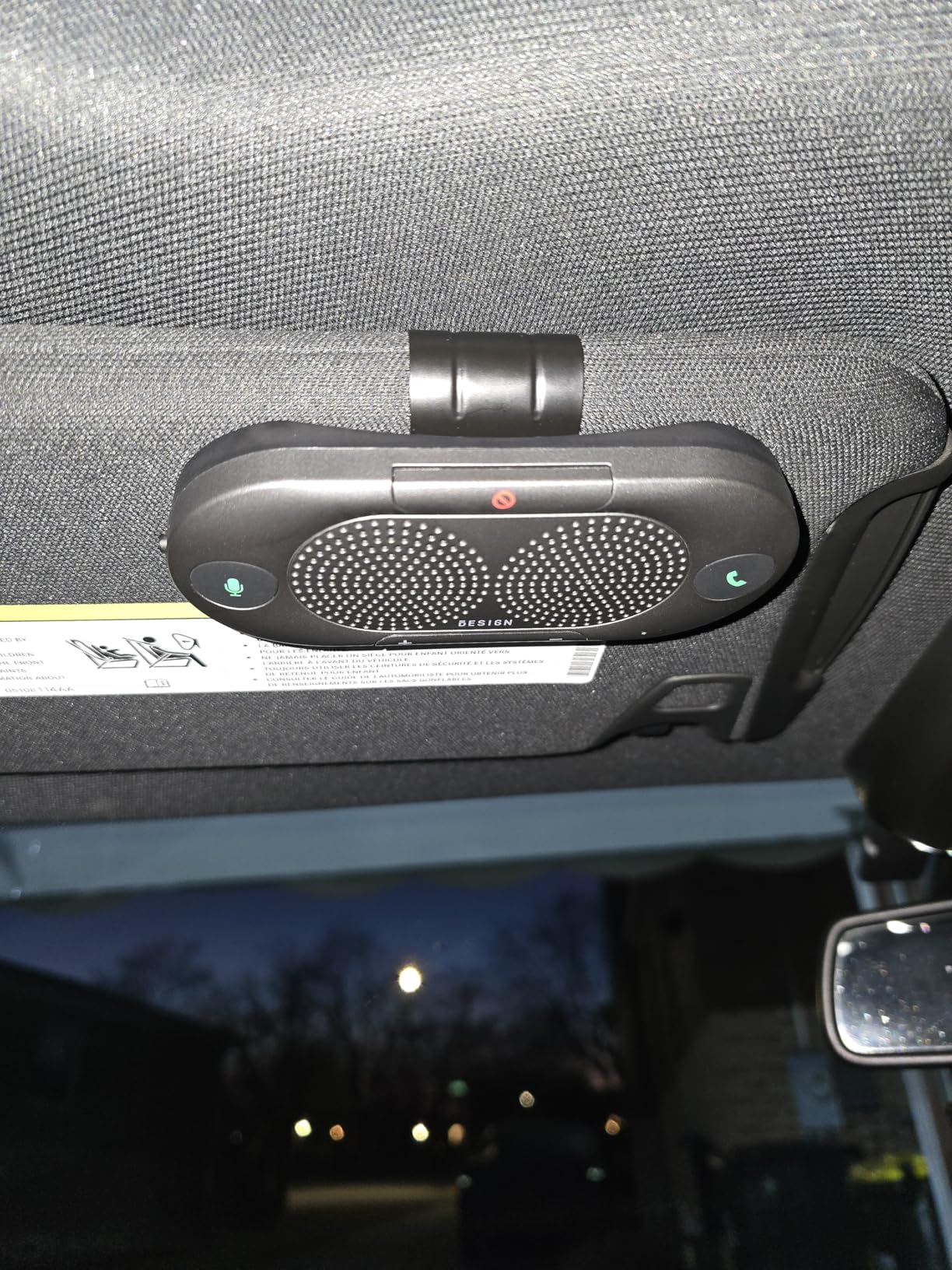 Besign BK06 Bluetooth 5.0 in Car Speakerphone with Visor Clip, Wireless Car Kit for Handsfree Talking, Motion Auto On, Siri Google Assistant Support, Dual 2W Speakers Customer Review Besign BK06 Bluetooth 5.0 in Car Speakerphone with Visor Clip, Wireless Car Kit for Handsfree Talking, Motion Auto On, Siri Google Assistant Support, Dual 2W Speakers - Customer Photo 1
