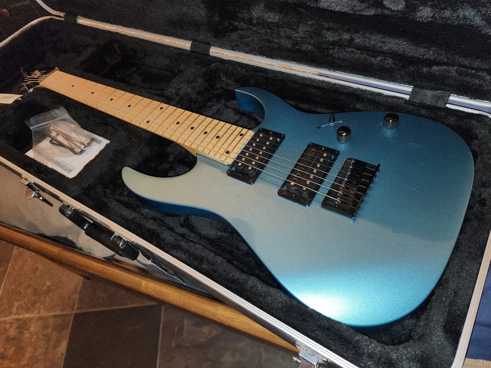 Ibanez Gio GRG7221QA 7-String - Transparent Black Sunburst - Customer Photo 2