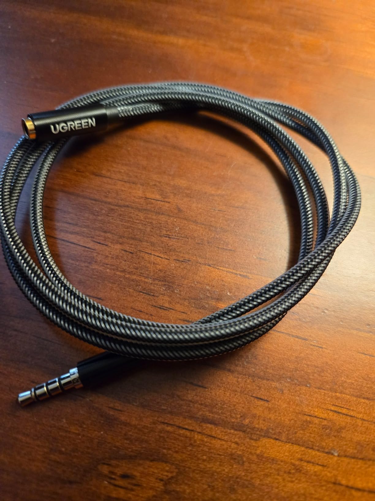 UGREEN Headphone Extension Cable 4 Pole TRRS 3.5mm Extension with Microphone Male to Female Stereo Audio Cable Gold Plated Nylon Braided Compatible with iPhone iPad Smartphones Media Players, 3.3FT Customer Review UGREEN Headphone Extension Cable 4 Pole TRRS 3.5mm Extension with Microphone Male to Female Stereo Audio Cable Gold Plated Nylon Braided Compatible with iPhone iPad Smartphones Media Players, 3.3FT - Customer Photo 1