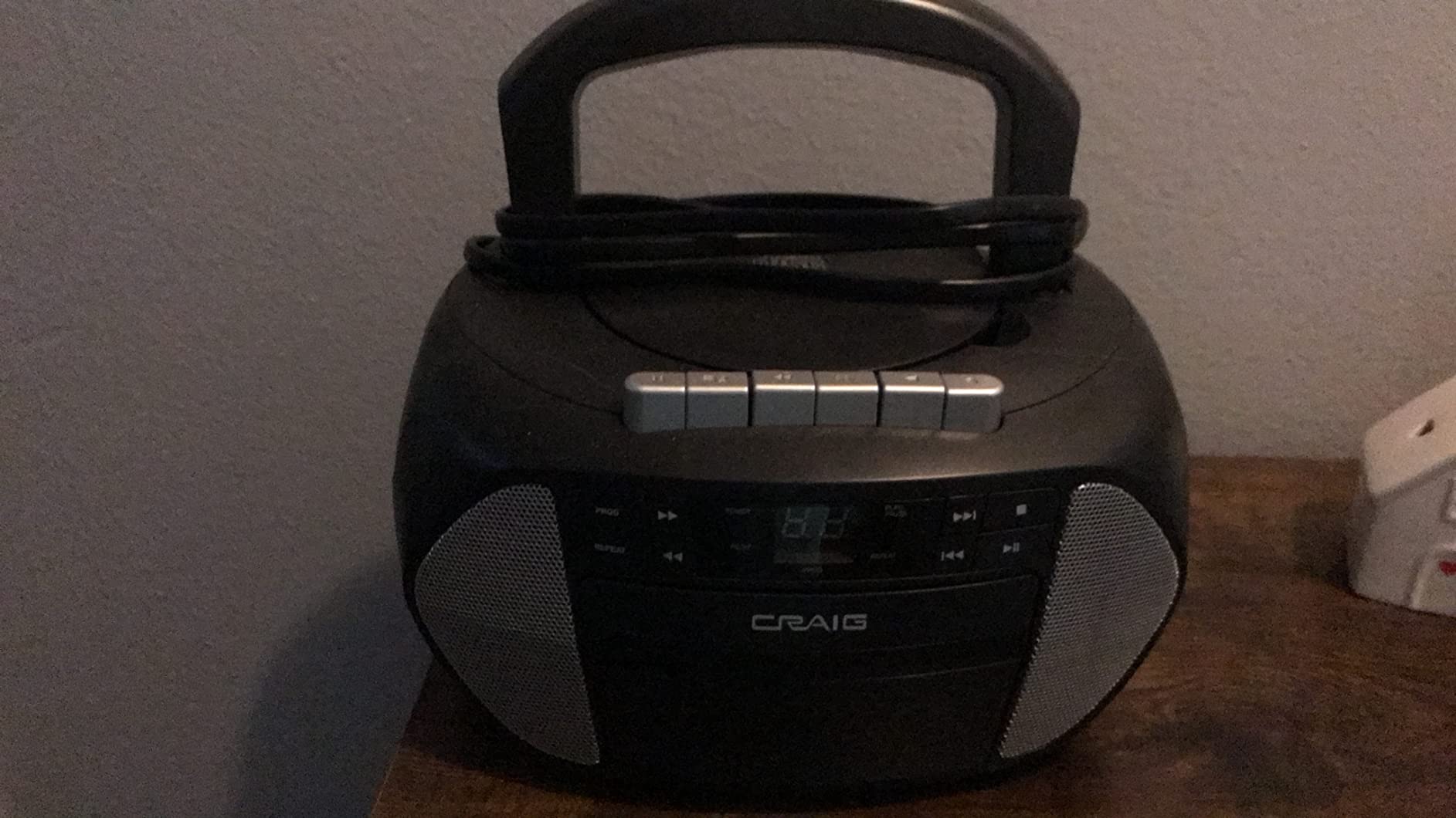 Craig Portable Top-Loading CD Boombox with AM/FM Stereo Radio and Cassette Player/Recorder in Black | Cassette Player/Recorder | LED Display (Black) Customer Review Craig Portable Top-Loading CD Boombox with AM/FM Stereo Radio and Cassette Player/Recorder in Black | Cassette Player/Recorder | LED Display (Black) - Customer Photo 1