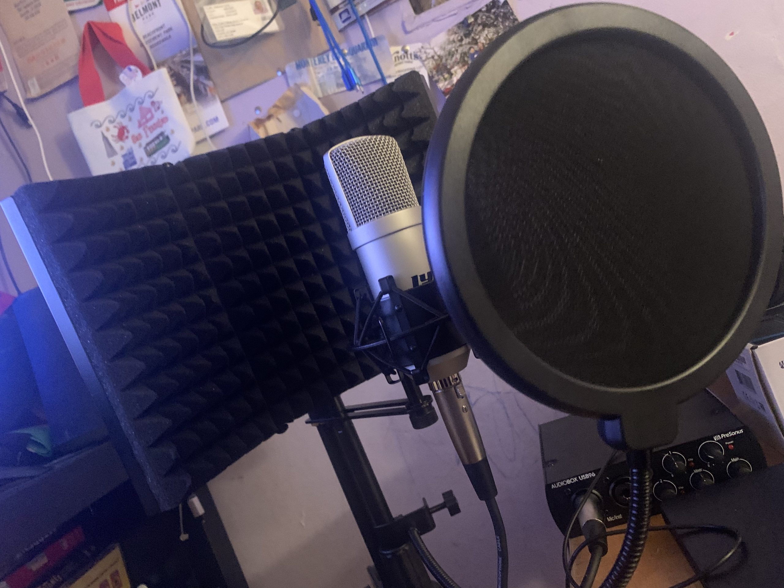 PreSonus AudioBox 96 USB 2×2 Interface Recording Bundle with LyxPro Cardioid Condenser Mic, HAS‑10 Headphones, Pop Filter, Shockmount, Stand, XLR Cable & Studio One Artist Software Kit - Customer Photo 1