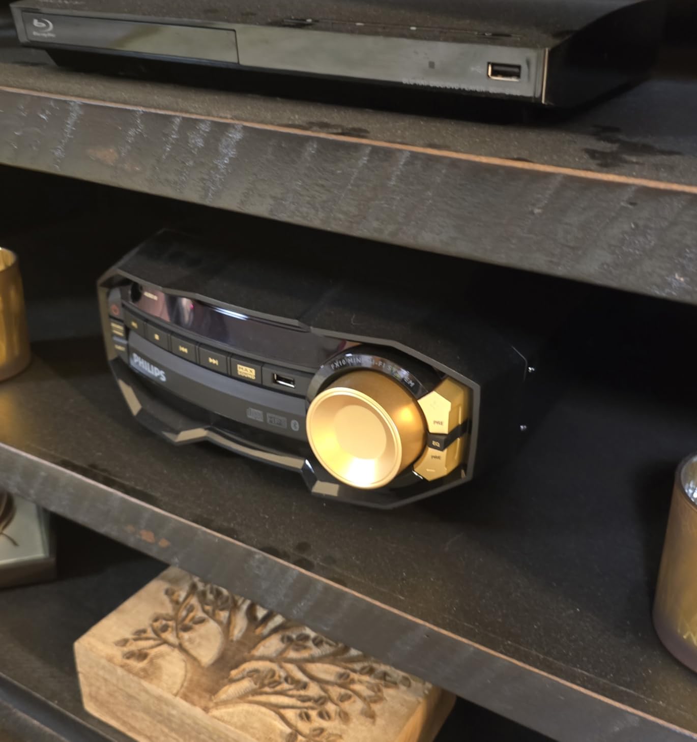 PHILIPS FX10 Bluetooth Stereo System for Home with CD Player , MP3, USB, FM Radio, Bass Reflex Speaker, 230 W, Remote Control Included - Customer Photo 2