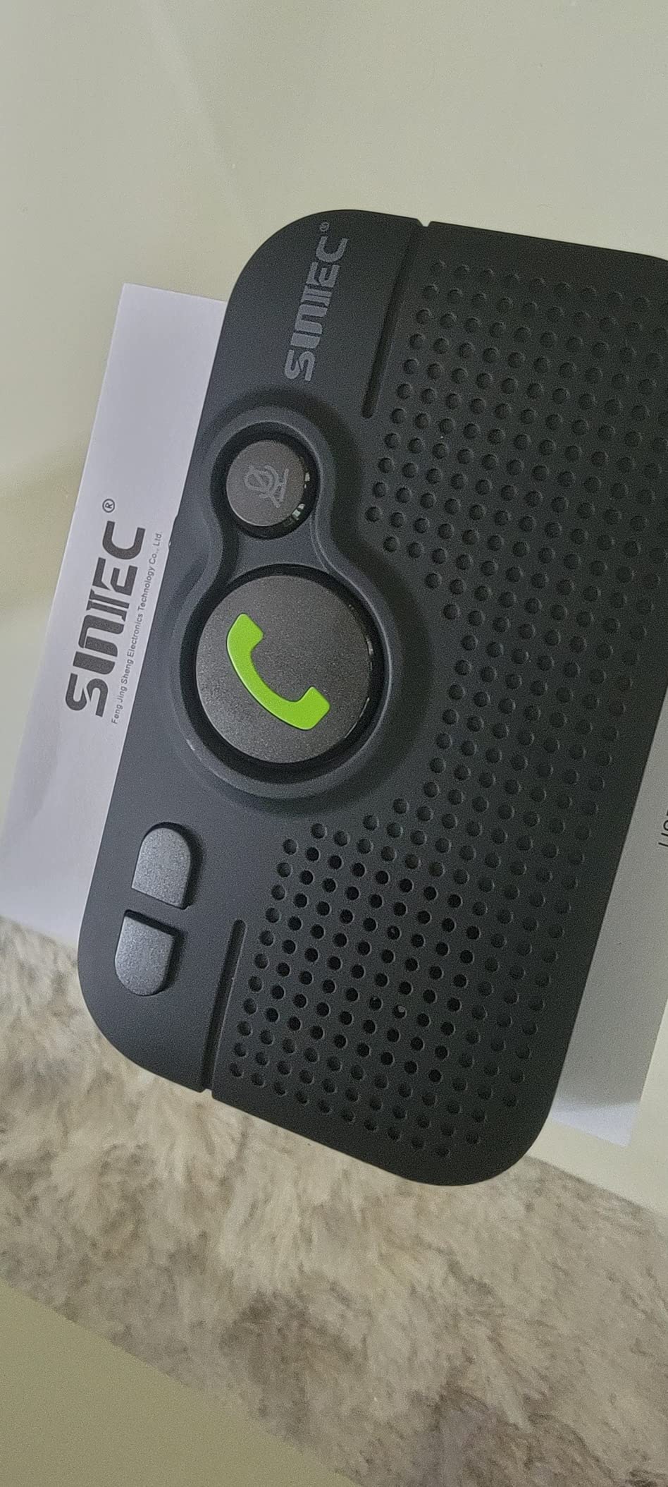Bluetooth Car Speaker for Cell Phone, Handsfree Bluetooth Car Kit Motion AUTO ON Off Support Siri Voice Assistant Handsfree Speakerphone with Visor Clip - BC980P Customer Review Bluetooth Car Speaker for Cell Phone, Handsfree Bluetooth Car Kit Motion AUTO ON Off Support Siri Voice Assistant Handsfree Speakerphone with Visor Clip - BC980P - Customer Photo 1
