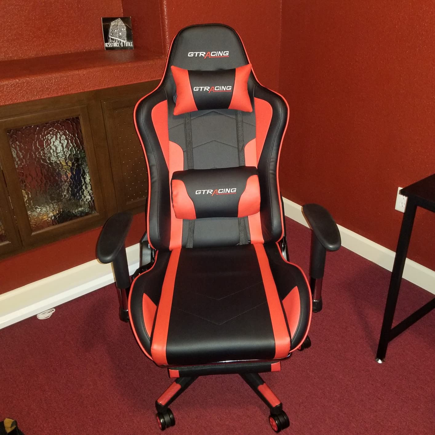 GTRACING Gaming Chair with Footrest Speakers Video Game Chair Bluetooth Music Heavy Duty Ergonomic Computer Office Desk Chair - Customer Photo 2
