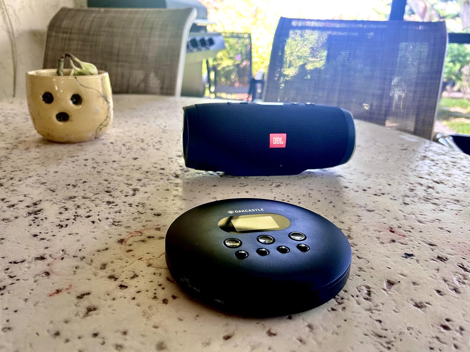 Oakcastle CD100 Rechargeable Bluetooth CD Player | 12hr Portable Playtime | in Car Compatible Personal CD Player | Headphones Included, AUX Output, Anti-Skip Protection, Custom EQ, CD100 (Black) - Customer Photo 1