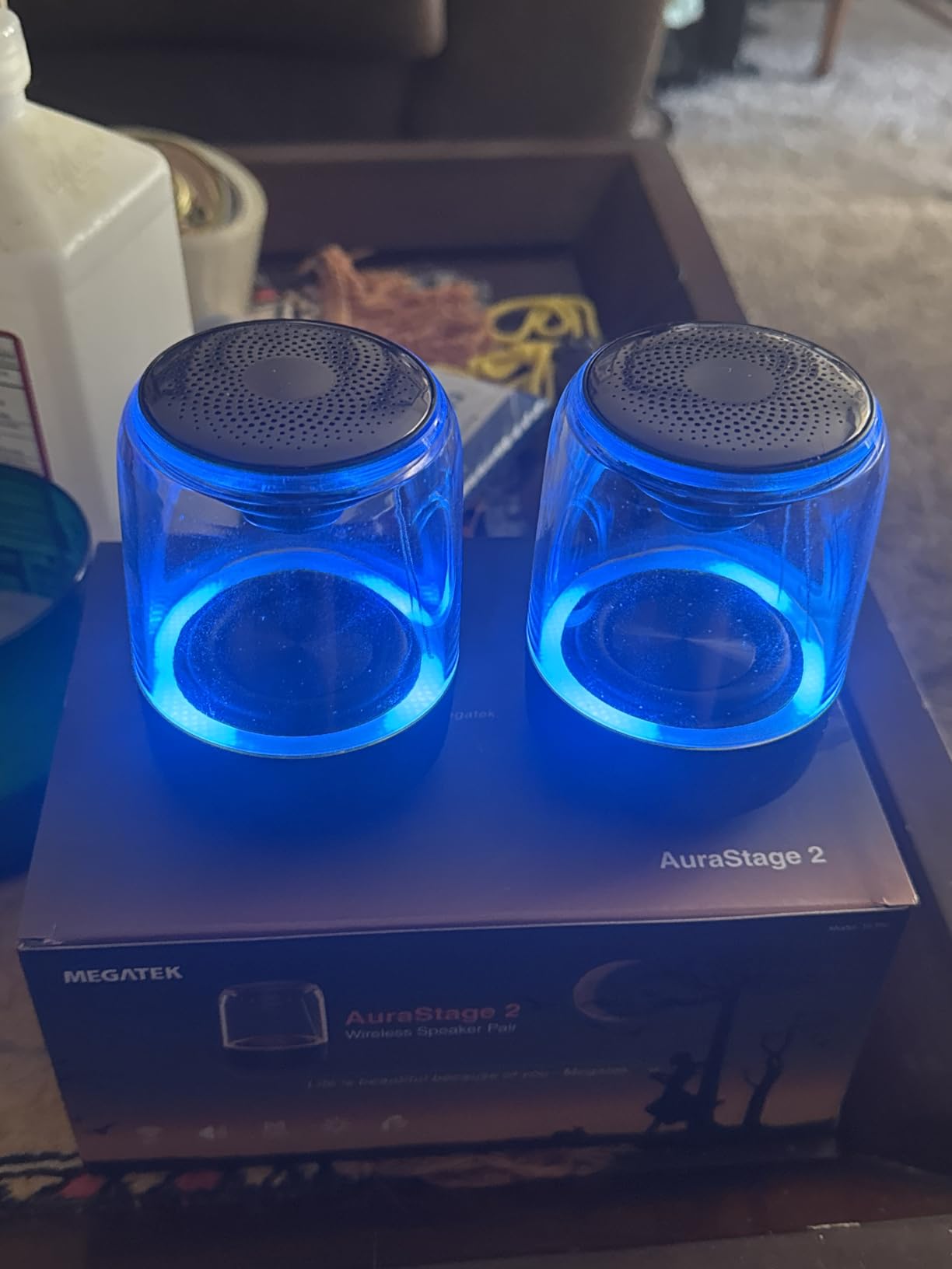 MEGATEK Portable Bluetooth Speakers (2-Pack) – True Wireless Stereo (TWS) Pair, Vibrant LED Lights, 360° HD Sound, 12-Hour Playtime, IPX5 Waterproof – Perfect for Home, Parties, Outdoors, and Travel - Customer Photo 1