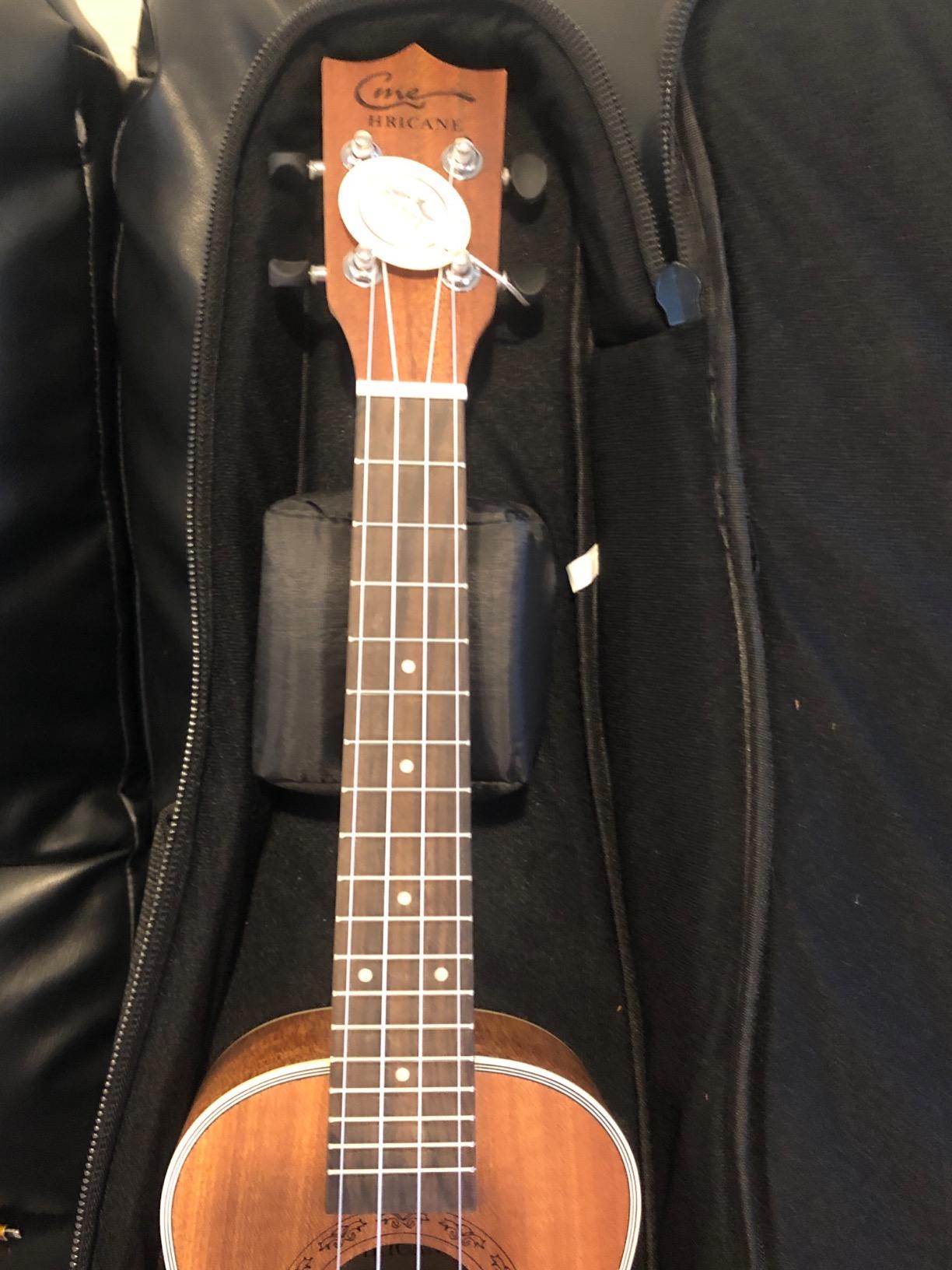 Hricane Professional Concert Ukulele 23 Inch for Adults, Koa Acacia Solid Wood Ukelele Beginners Kit Glossy Satin Finished Body with Gig Bag Tuner Strap Strings Set Pick - Customer Photo 1