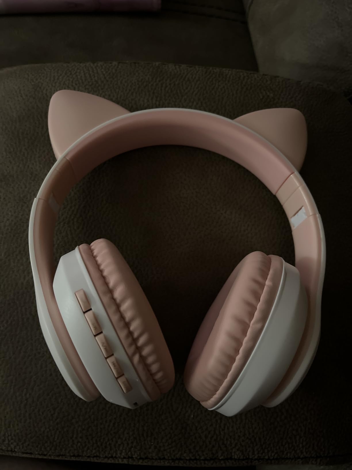 TCJJ Kids Wireless Headphones - Cat Ear LED Light Up, Bluetooth 5.4, Safe Volume Limit, Noise Cancelling with Mic & TF Card for Girls Boys Toddlers School (Black) - Customer Photo 2