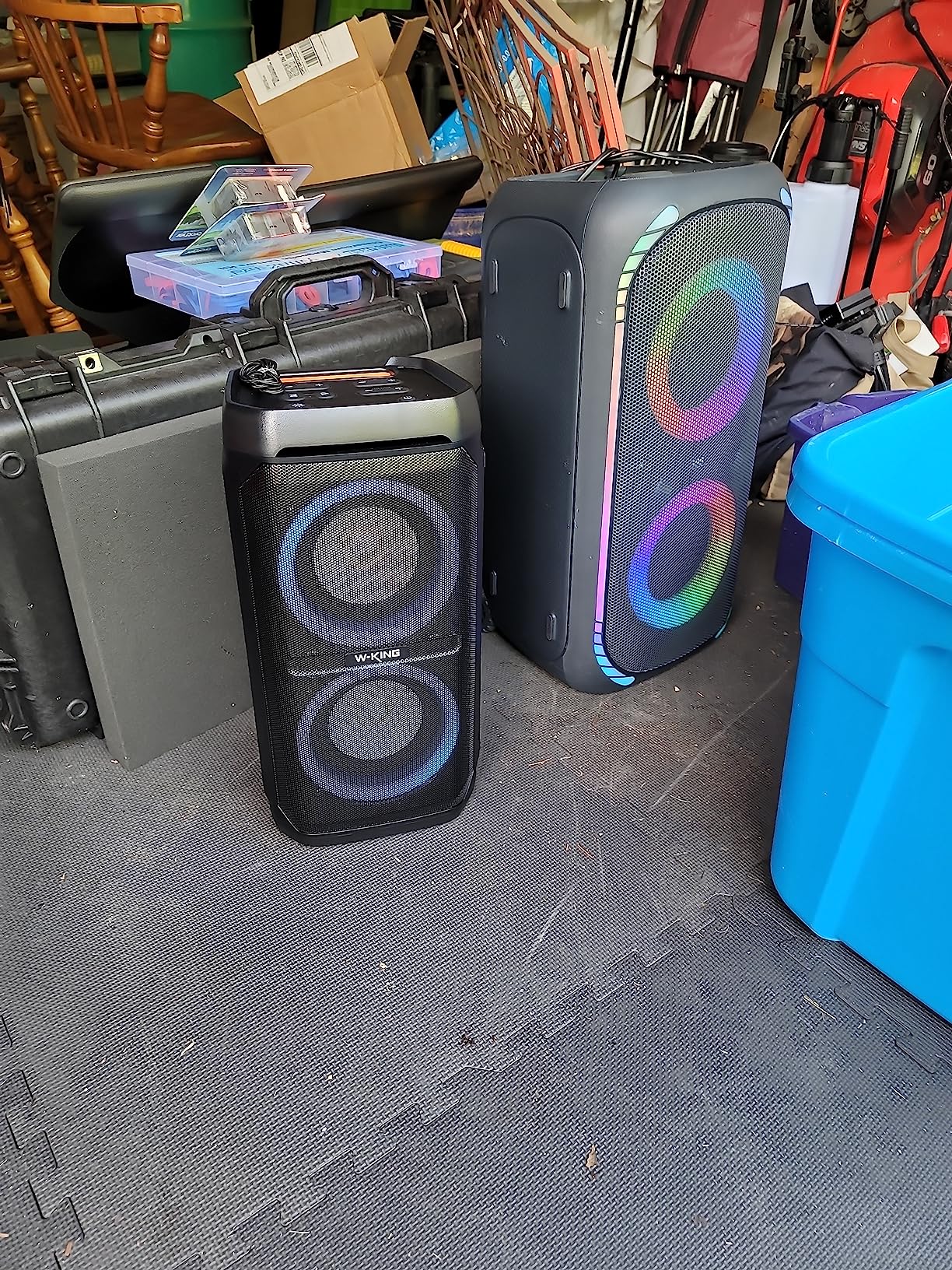 W-KING Party Loudest Portable Bluetooth Speaker Wireless Boom Box, 180W Max Big Large Outdoor Speaker 4 Drivers with 2*4.04'' Subwoofer, 80W HD Huge 105dB Pulse Natur Deep Bass, IPX5/24H/EQ/USB/TF/AUX - Customer Photo 2