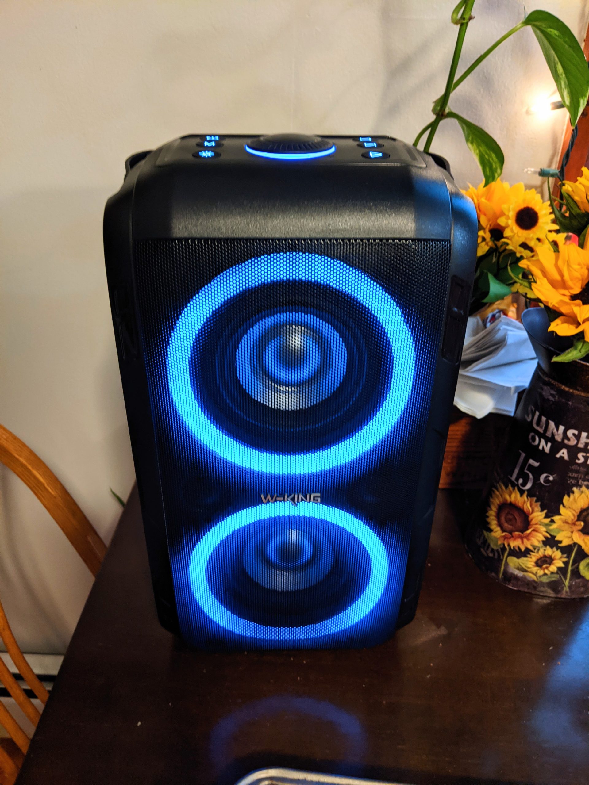 W-KING Party Loudest Portable Bluetooth Speaker Wireless Boom Box, 180W Max Big Large Outdoor Speaker 4 Drivers with 2*4.04'' Subwoofer, 80W HD Huge 105dB Pulse Natur Deep Bass, IPX5/24H/EQ/USB/TF/AUX - Customer Photo 3