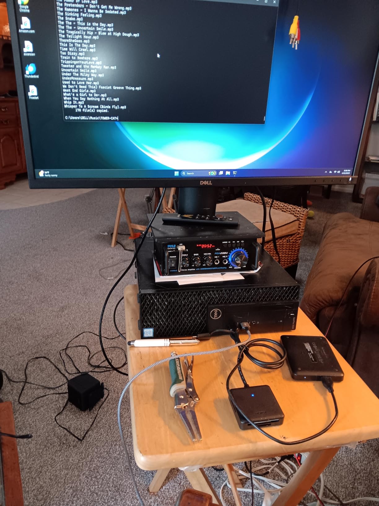 Pyle 200W Stereo Power Amplifier with Bluetooth - Dual Channel Audio Receiver - LED Display - RCA - USB - SD - MIC IN - FM Radio - AUX Input - Perfect for Home & Computer Audio - PDA29BU.5 - Customer Photo 2