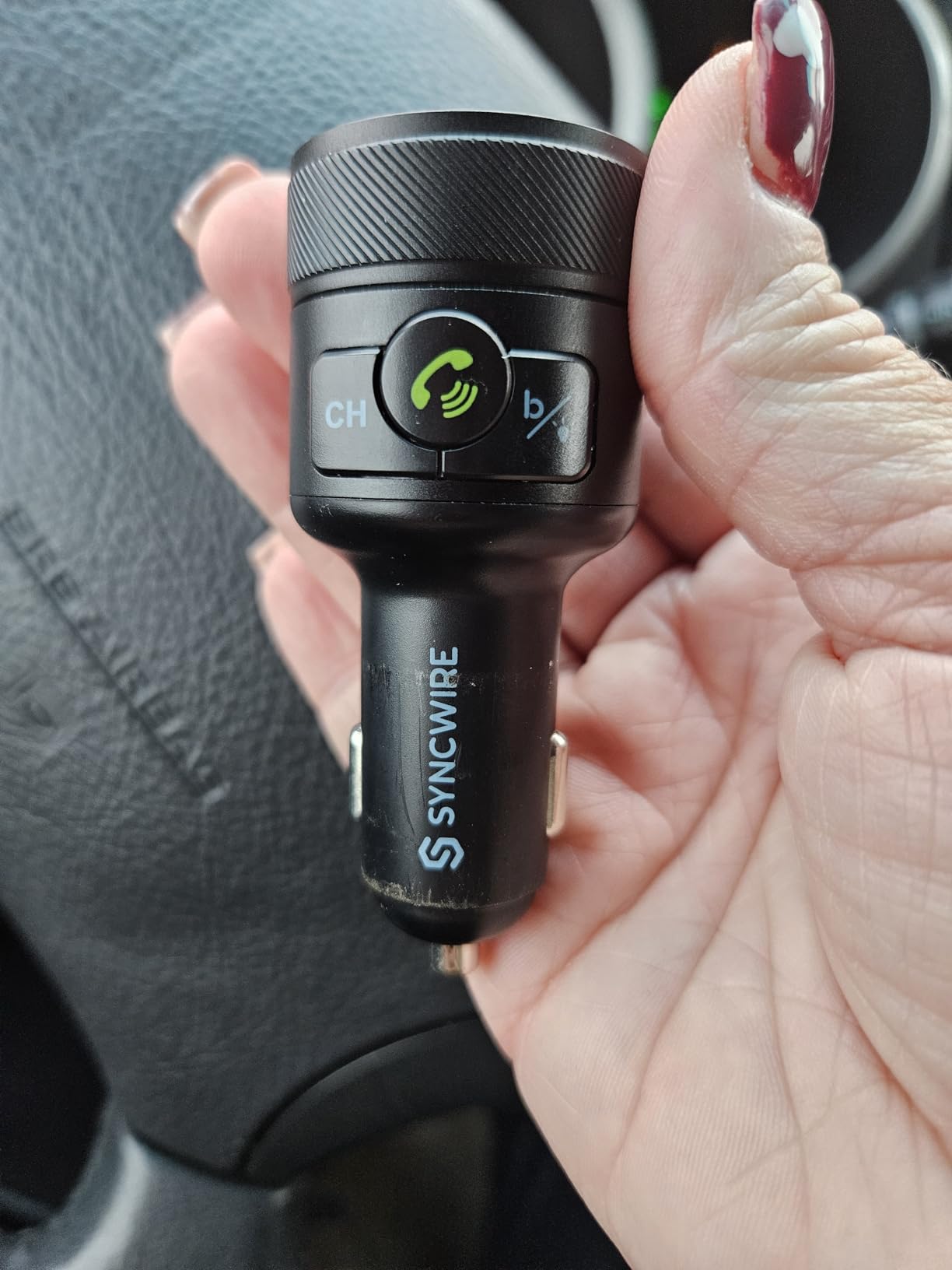 Syncwire Bluetooth 5.4 FM Transmitter for Car, 38W PD&QC3.0 Dual USB Charging Bluetooth Car Adapter Microphone & Bass Sound MP3 Music Player FM Kit with Hands-Free Calling Customer Review Syncwire Bluetooth 5.4 FM Transmitter for Car, 38W PD&QC3.0 Dual USB Charging Bluetooth Car Adapter Microphone & Bass Sound MP3 Music Player FM Kit with Hands-Free Calling - Customer Photo 2