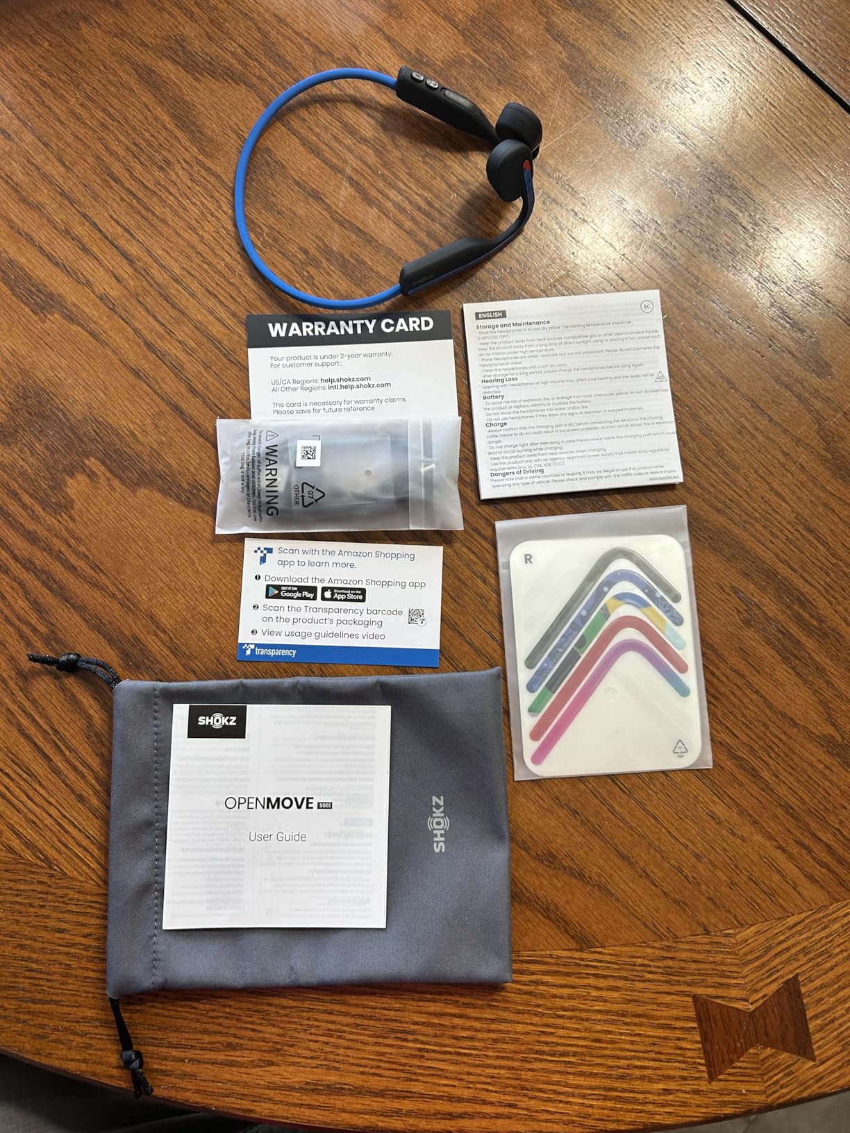 SHOKZ OpenMove - Open-Ear Bluetooth Sport Headphones, Bone Conduction Wireless Earphones, Sweatproof for Running and Workouts, with Sticker Pack(Blue) Customer Review SHOKZ OpenMove - Open-Ear Bluetooth Sport Headphones, Bone Conduction Wireless Earphones, Sweatproof for Running and Workouts, with Sticker Pack(Blue) - Customer Photo 1
