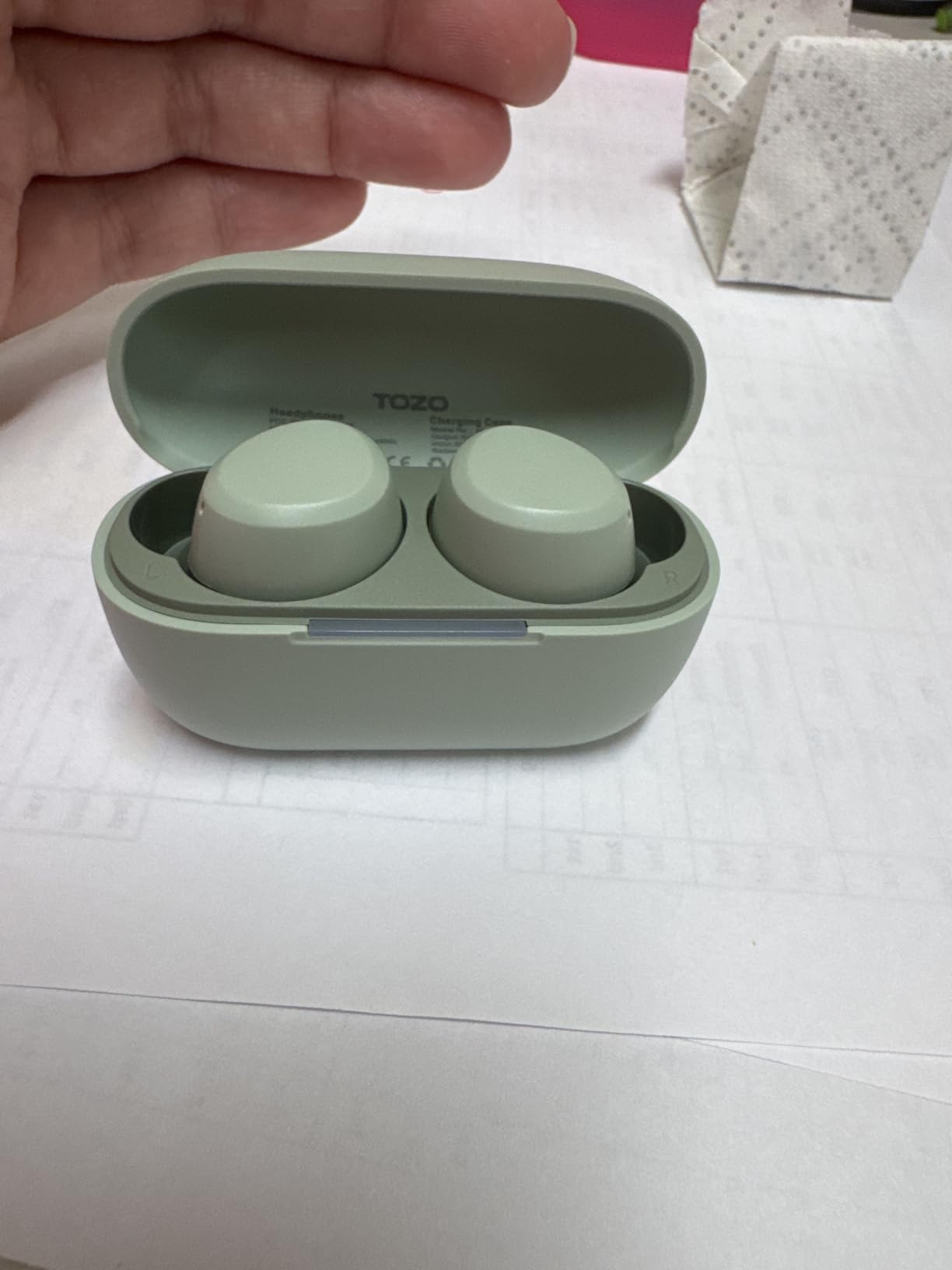 TOZO A1 Wireless Earbuds Bluetooth 5.3 Light Weight in Ear IPX5 Waterproof Headphones 2 Mic for AI Calls, Immersive Premium Sound Bass Headset with Charging Case, 32 Presets EQ Customization via App - Customer Photo 1