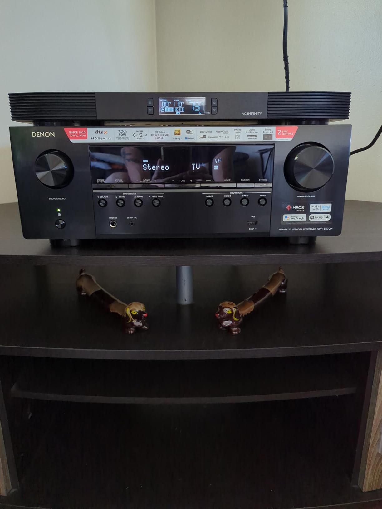Denon AVR-S970H 8K Ultra HD 7.2 Channel (90Watt X 7) AV Receiver - Built for Gaming, Music Streaming, 3D Audio & Video, Alexa + HEOS, Black Customer Review Denon AVR-S970H 8K Ultra HD 7.2 Channel (90Watt X 7) AV Receiver - Built for Gaming, Music Streaming, 3D Audio & Video, Alexa + HEOS, Black - Customer Photo 1