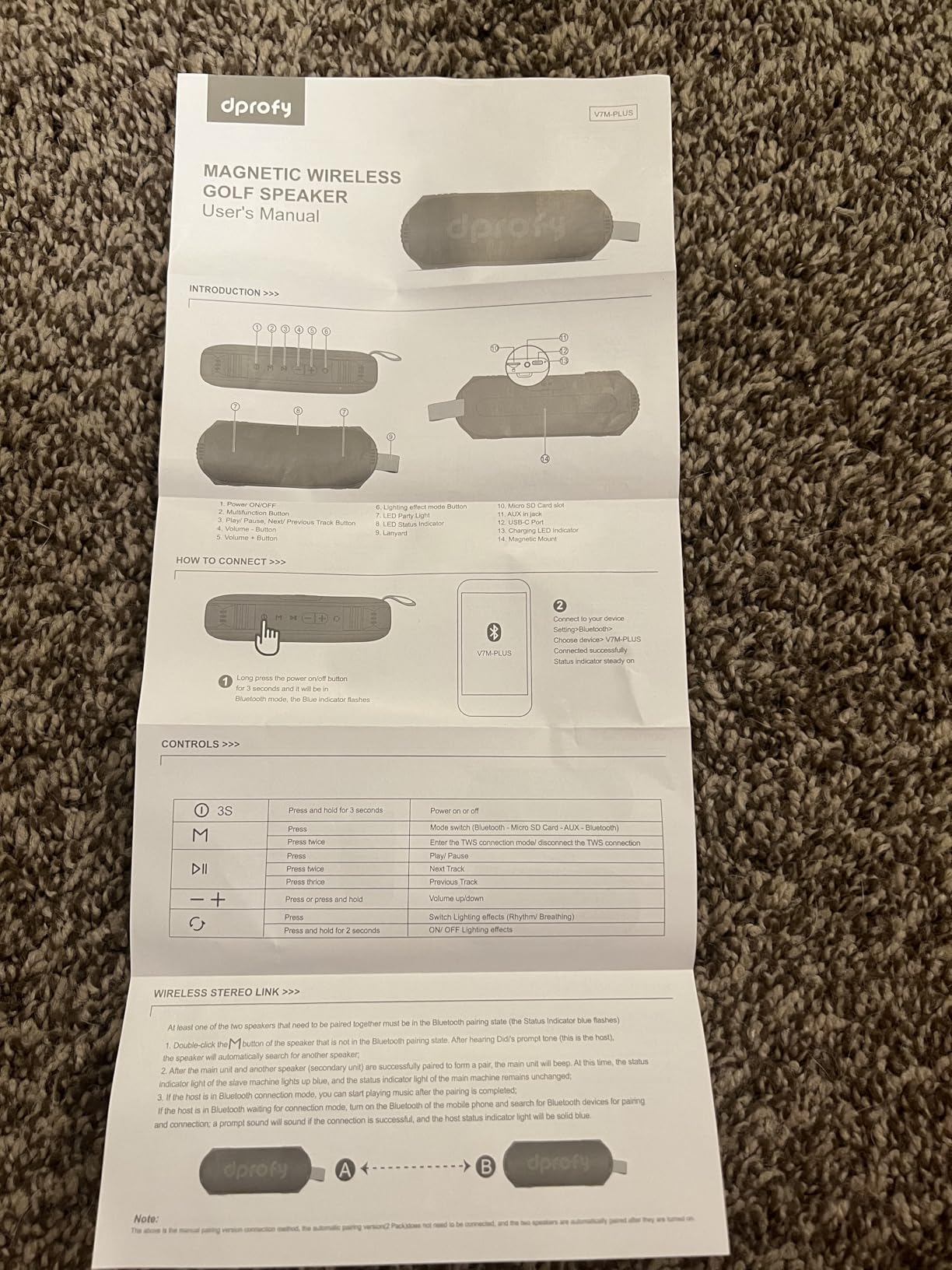 Dprofy New Play 2 Rounds, Magnetic Bluetooth Golf Speaker, Stereo Sound Portable Pro Wireless Waterproof Speaker with Rich Bass, Golf Accessories Golf Gifts (with Light) - Customer Photo 2