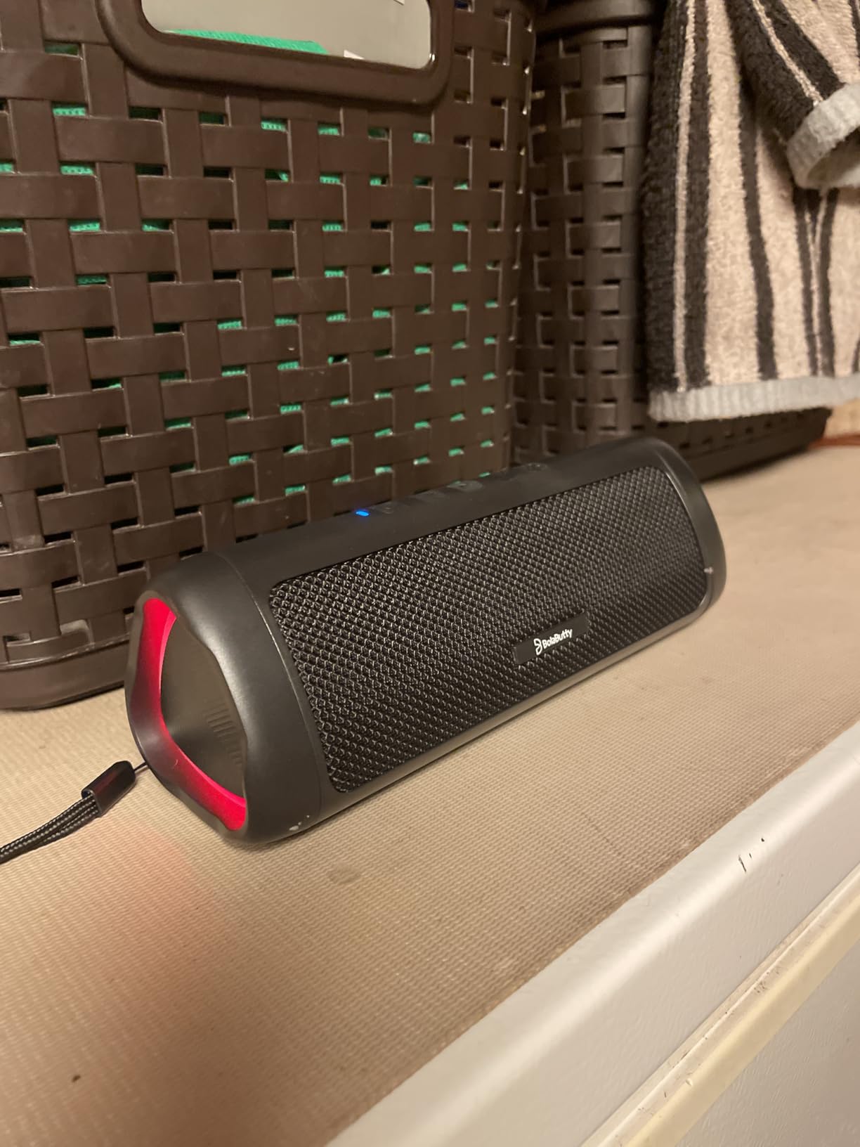 Bluetooth Speaker with HD Sound, Portable Wireless, IPX5 Waterproof, Up to 20H Playtime, TWS Pairing, BT5.3, for Home/Party/Outdoor/Beach, Stocking Stuffers, White Elephant Gifts for Adults (Black) - Customer Photo 1
