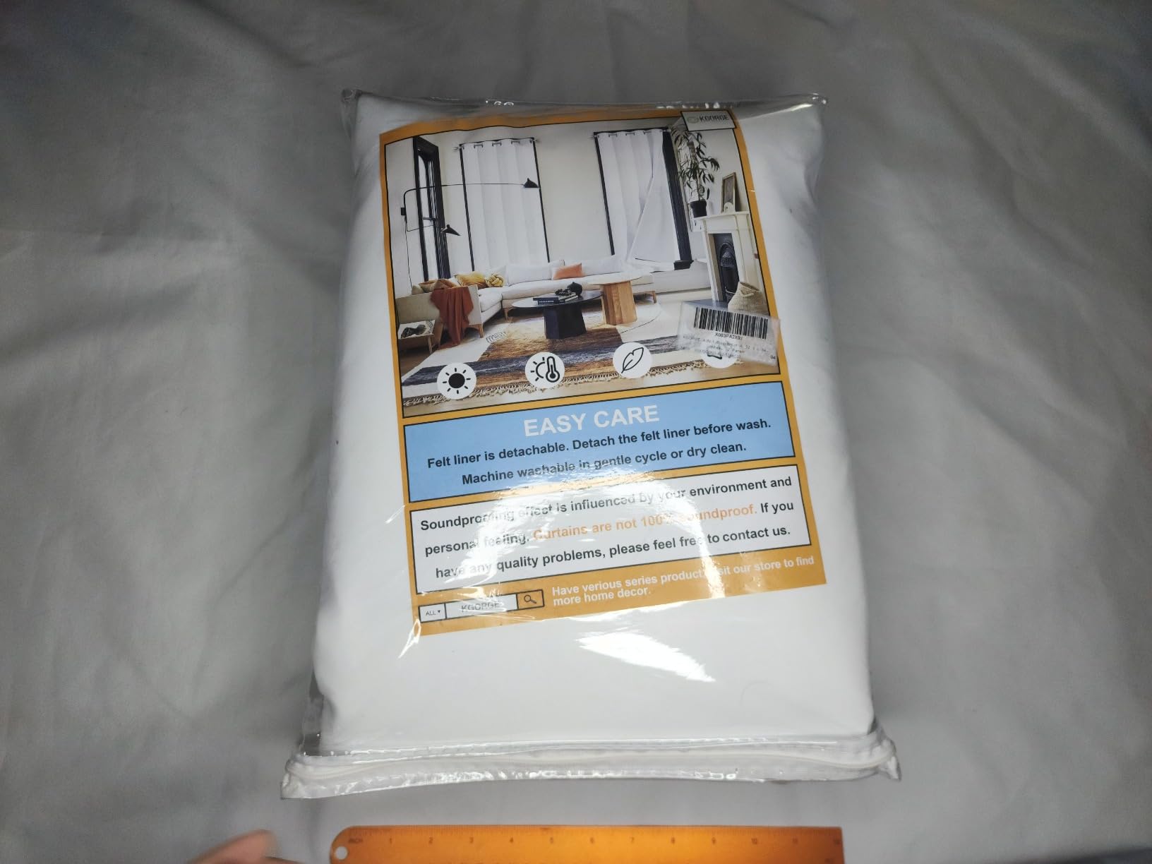 KGORGE 4-in-1 Soundproof Anti Dust 100% Blackout Curtains with Melt-Blown Layer Noise Reducing Thermal Insulating Window Drapes for Bedroom Nursery, W 52 x L 84, Black, 2 Panels Customer Review KGORGE 4-in-1 Soundproof Anti Dust 100% Blackout Curtains with Melt-Blown Layer Noise Reducing Thermal Insulating Window Drapes for Bedroom Nursery, W 52 x L 84, Black, 2 Panels - Customer Photo 2