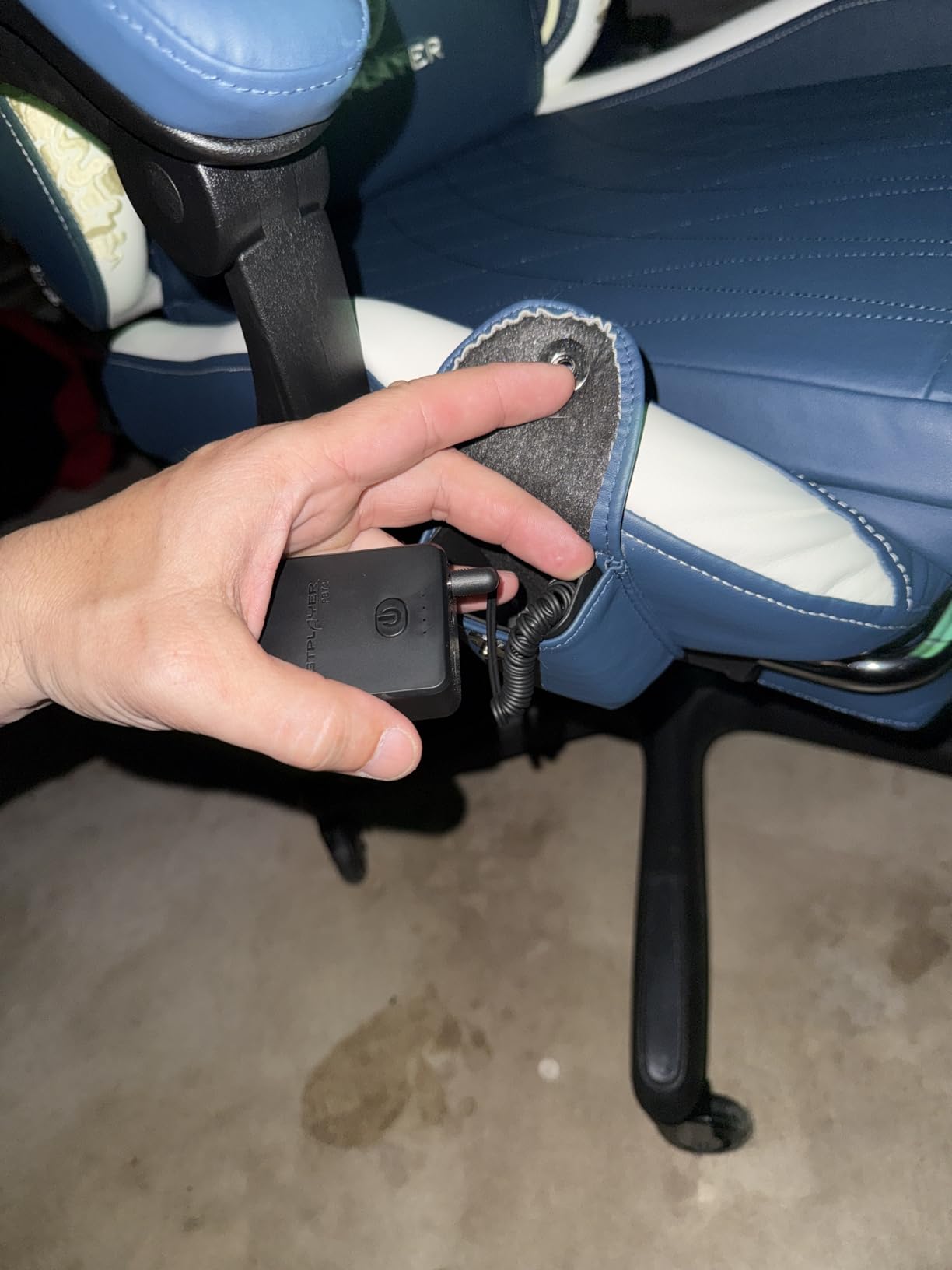 GTPLAYER Gaming Chair with Bluetooth Speakers and Footrest, Dragon Series Video Game Chair ，Heavy Duty, Ergonomic, Esports Computer Office Chair Blue (Royal Blue) - Customer Photo 2
