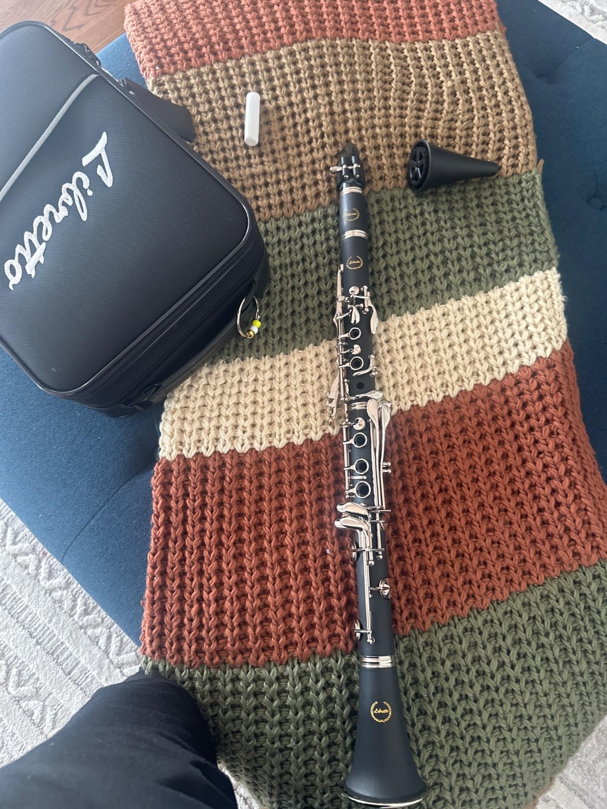 Libretto Beginner Bb Clarinet Set for Student, Mouthpiece & Reeds, Music Stand, Cleaning Kit, Instructions, Backpack Case, 5-Leg Stand, Educator-Recommended - Customer Photo 1