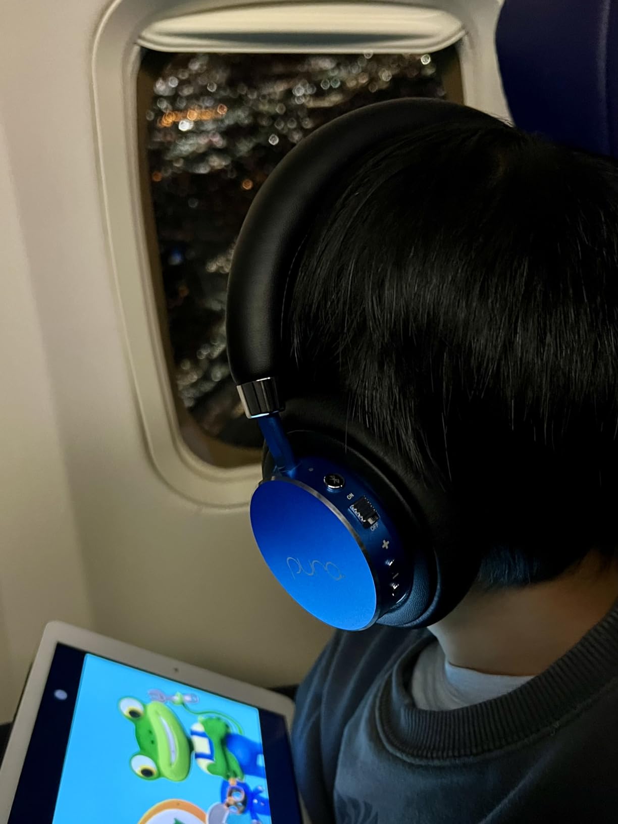 Puro Sound Labs BT2200 Plus Kids Bluetooth Headphones – Volume-Limiting 85dB, Studio-Grade Audio, Over-Ear & Comfy Design, 20-Hour Battery Life, Easy to Connect Wireless Headphones for Kids, Blue - Customer Photo 3