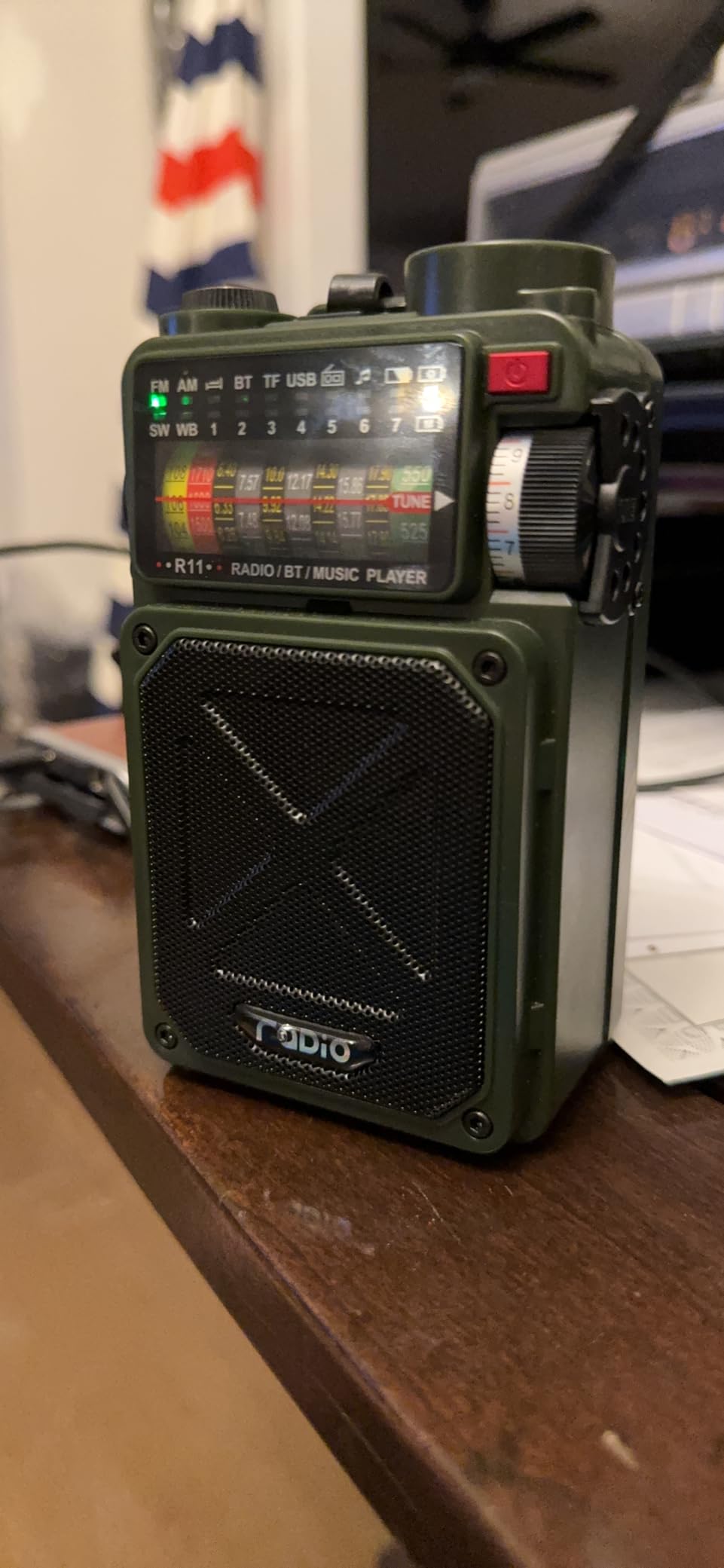 Portable Shortwave Radio - 4000mAh AM/FM/WB/SW Shortwave Radio with Bluetooth Speaker, Flashlight, SOS Alarm, and White Noise customer photo 2