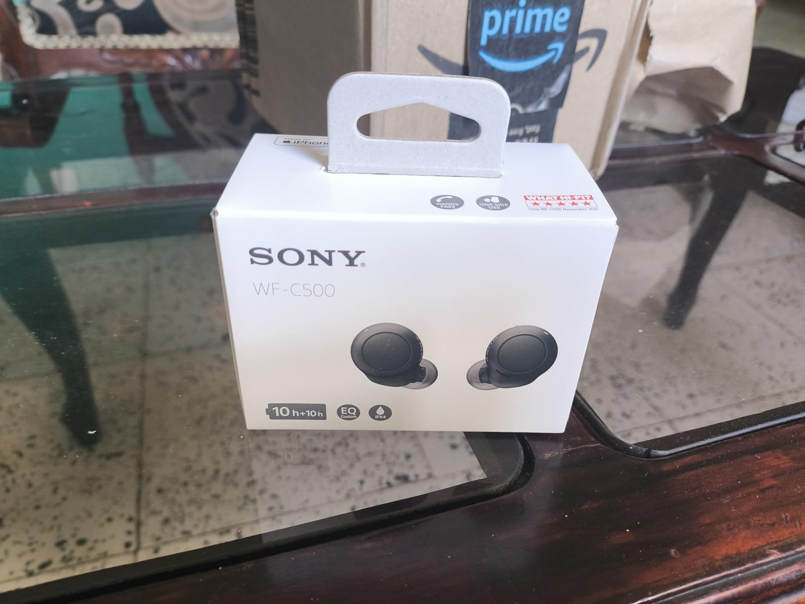 Sony WF-C500 True Wireless Headphones - Up to 20 Hours Battery - Charging case - Voice Assistant Compatible - Built-in mic for Phone Calls - Reliable Bluetooth - Black - Customer Photo 1