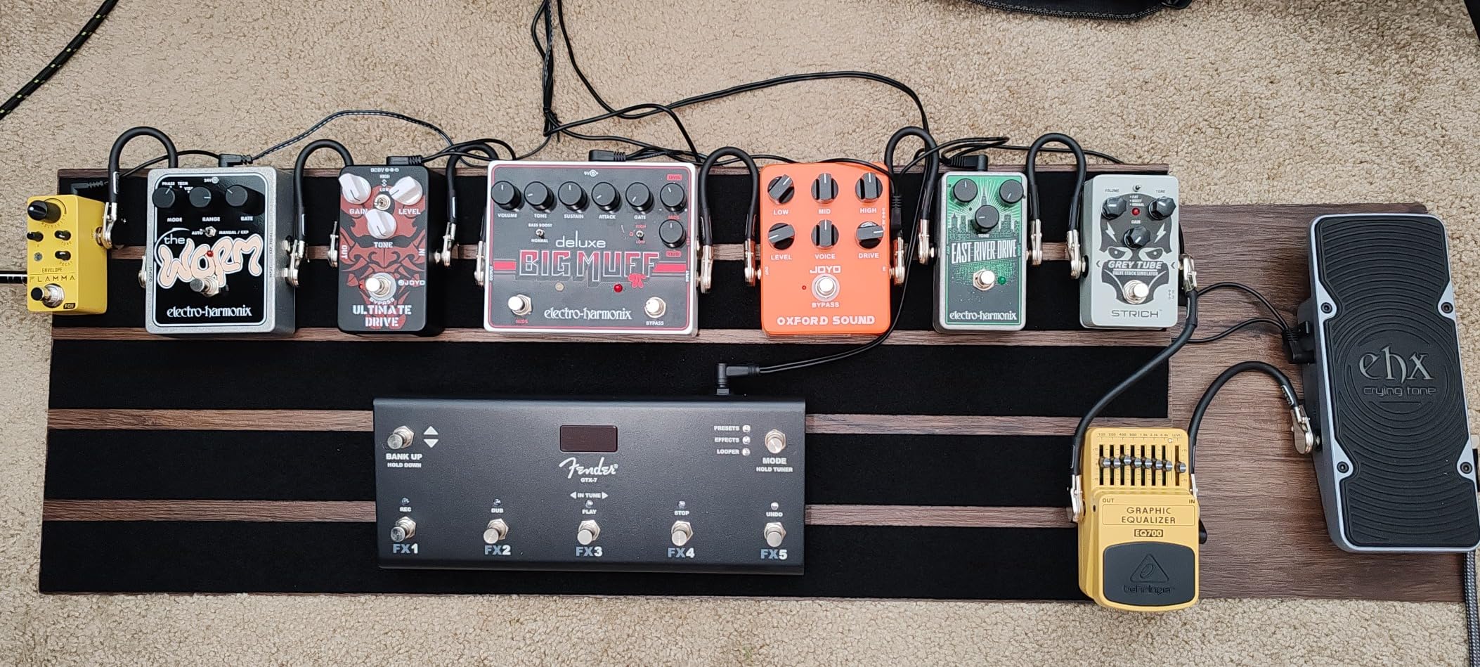 STRICH Polyphonic Octave Guitar Pedal, Digital 3 Modes Octave Shifter with Top/Both/Bottom Selection, Compact & Practical Aluminum Build, True Bypass for Electric Guitar, Red - Customer Photo 1