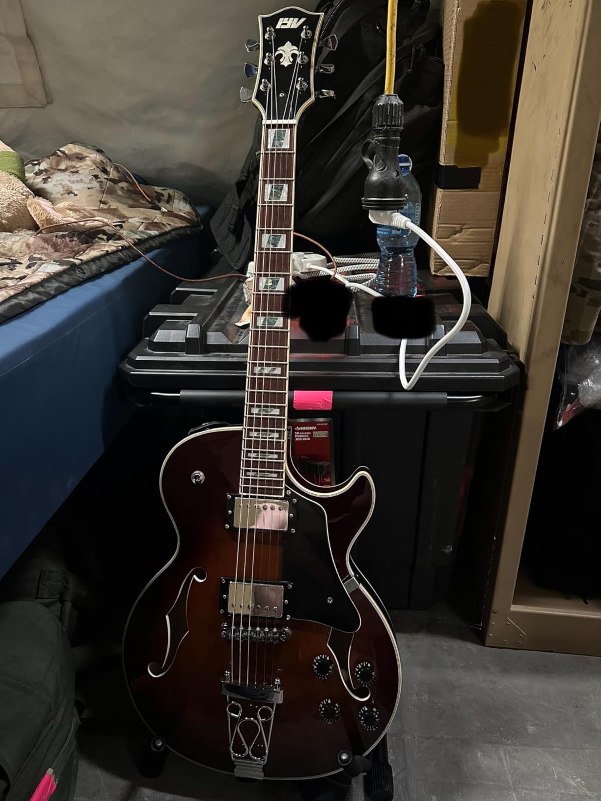 IYV-IJZ-300A TSB Jazz Solid hollow-Body Electric Guitar, Tobacco Sunburst - Customer Photo 2