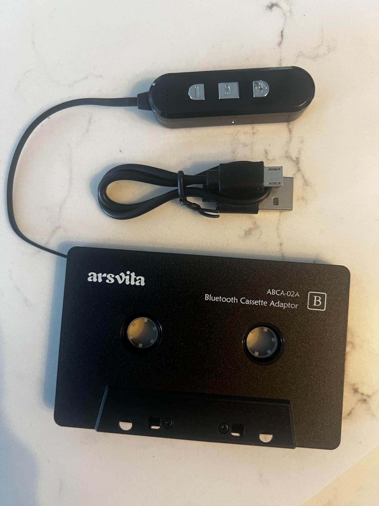 arsvita 5.1 Bluetooth Cassette Adapter, Car Audio Bluetooth Cassette Receiver, Cassette Bluetooth Adapter for Car Support Micro SD Card, Hands-Free Call, Black, Type BCA02 Customer Review arsvita 5.1 Bluetooth Cassette Adapter, Car Audio Bluetooth Cassette Receiver, Cassette Bluetooth Adapter for Car Support Micro SD Card, Hands-Free Call, Black, Type BCA02 - Customer Photo 1