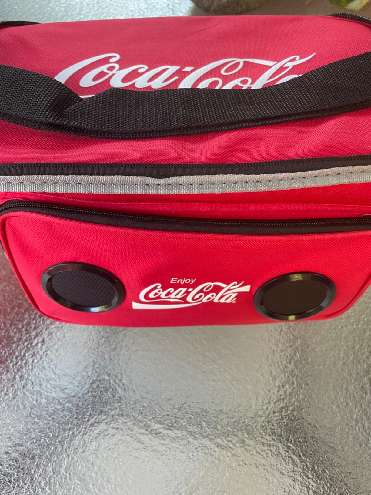 Cooler Bag with Built-in Bluetooth Stereo Speakers, Multi-Zipped Pockets, 24 Can Capacity, Adjustable Shoulder Strap, 12 Hours of Insulated Cooling and Freshness, for Camping, Fishing, Beach - Customer Photo 1