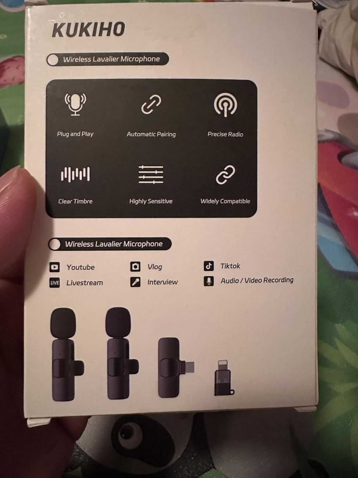 2 Pack Wireless Lavalier Microphone for iPhone iPad and Android Phone, Lapel Mic Plug and Play Wireless Mic Noise Reduction Mini Microphone for Video Recording Interview Podcast Vlog YouTube Tiktok Customer Review 2 Pack Wireless Lavalier Microphone for iPhone iPad and Android Phone, Lapel Mic Plug and Play Wireless Mic Noise Reduction Mini Microphone for Video Recording Interview Podcast Vlog YouTube Tiktok - Customer Photo 2