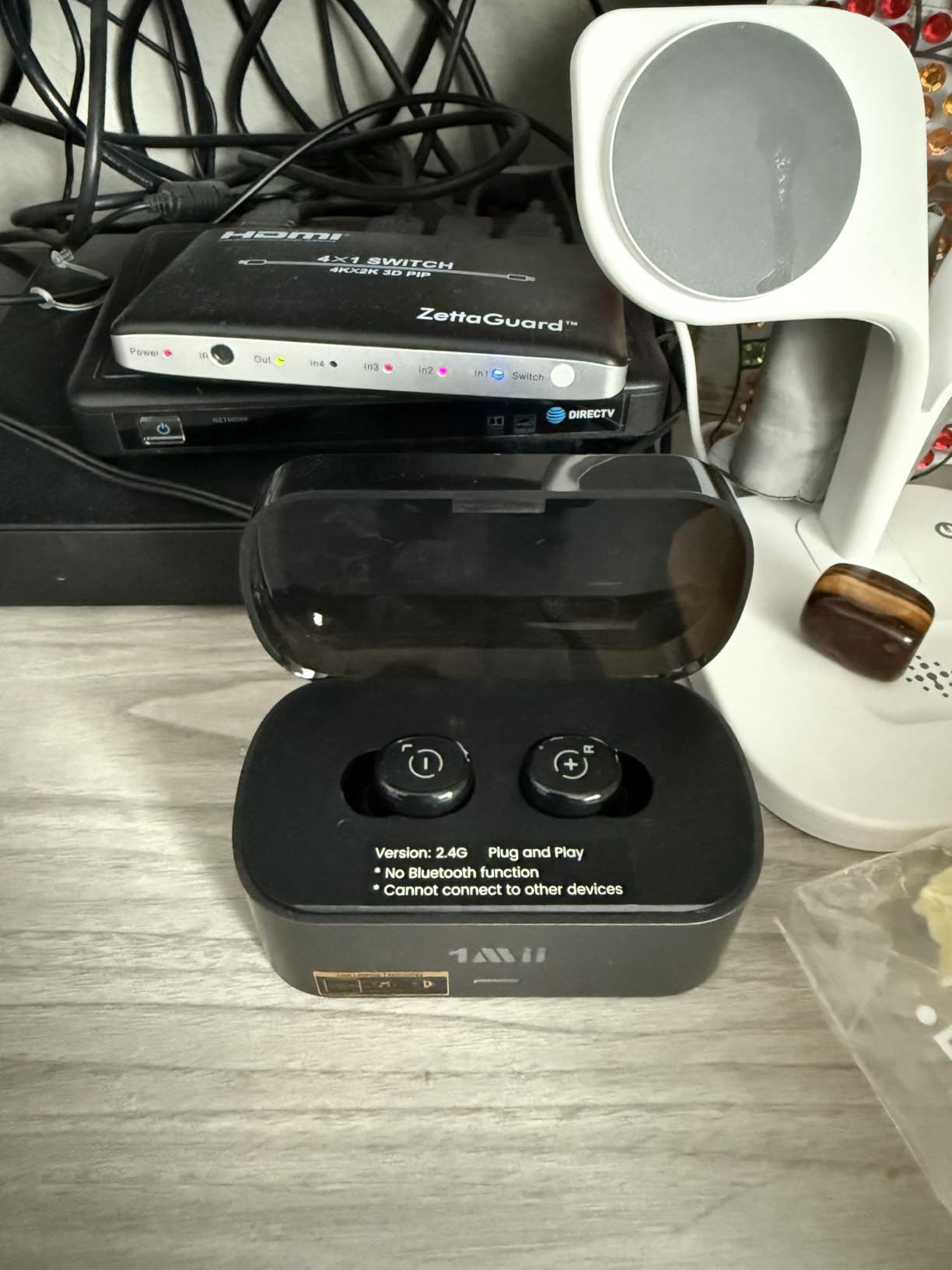 1Mii Wireless Earbuds for TV Watching,TV Headphones Wireless for Seniors with Transmitter Charging Base,2.4G Low Latency,Plug & Play, Compatible with TVs with Optical, AUX,or RCA Audio Output - Customer Photo 1