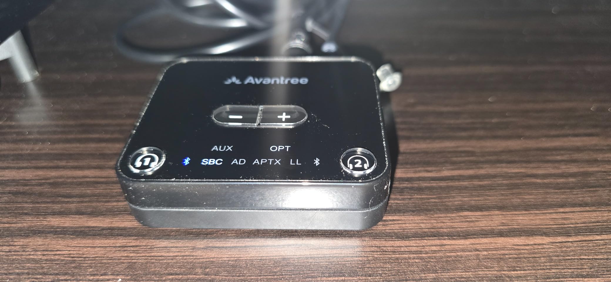 Avantree Audikast 3 - Bluetooth 5.3 Transmitter for TV Audio with aptX Adaptive, Compatible with Optical & AUX Output, Dual Headphone Connection, 100ft Range Customer Review Avantree Audikast 3 - Bluetooth 5.3 Transmitter for TV Audio with aptX Adaptive, Compatible with Optical & AUX Output, Dual Headphone Connection, 100ft Range - Customer Photo 2